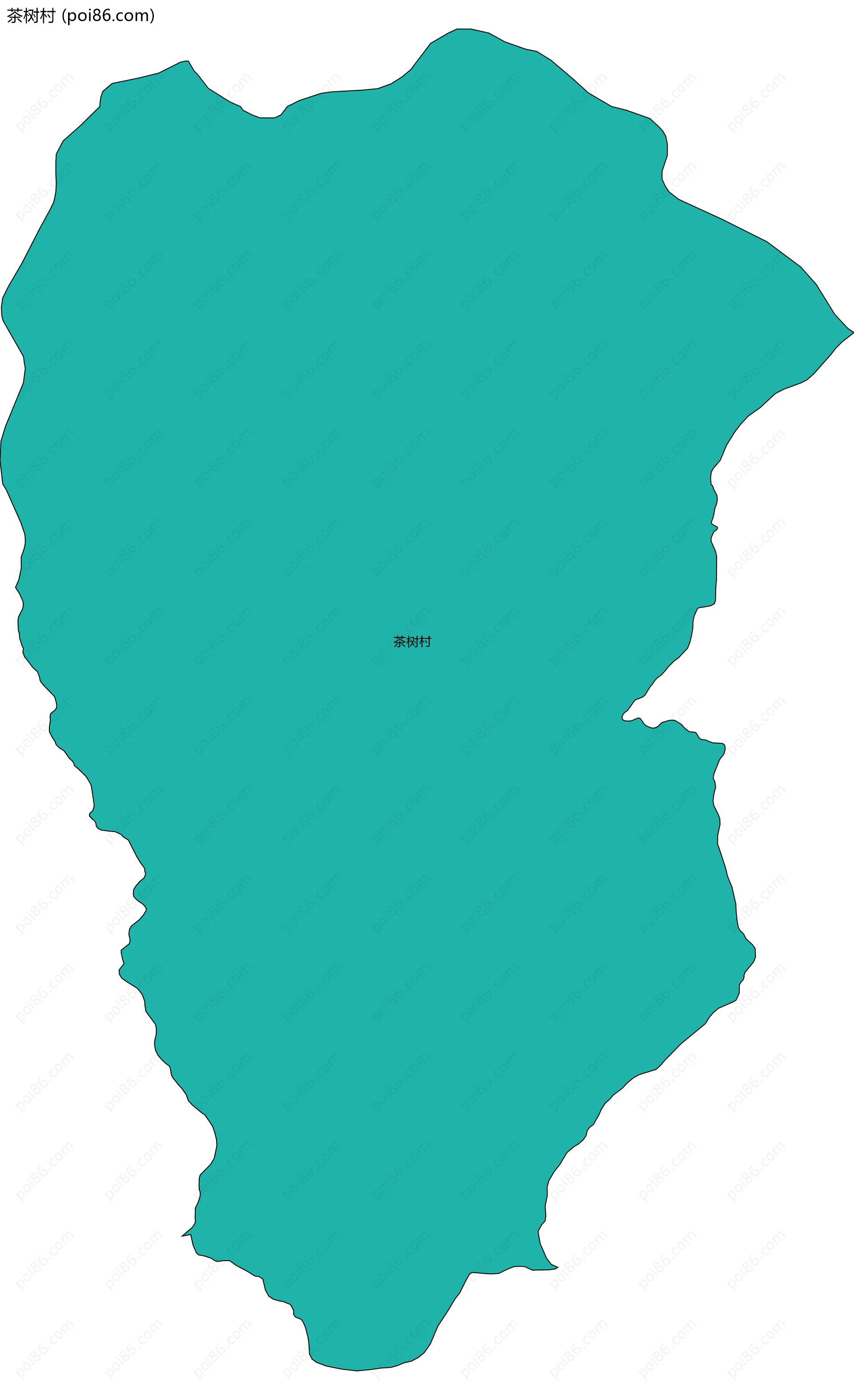 茶树村边界地图