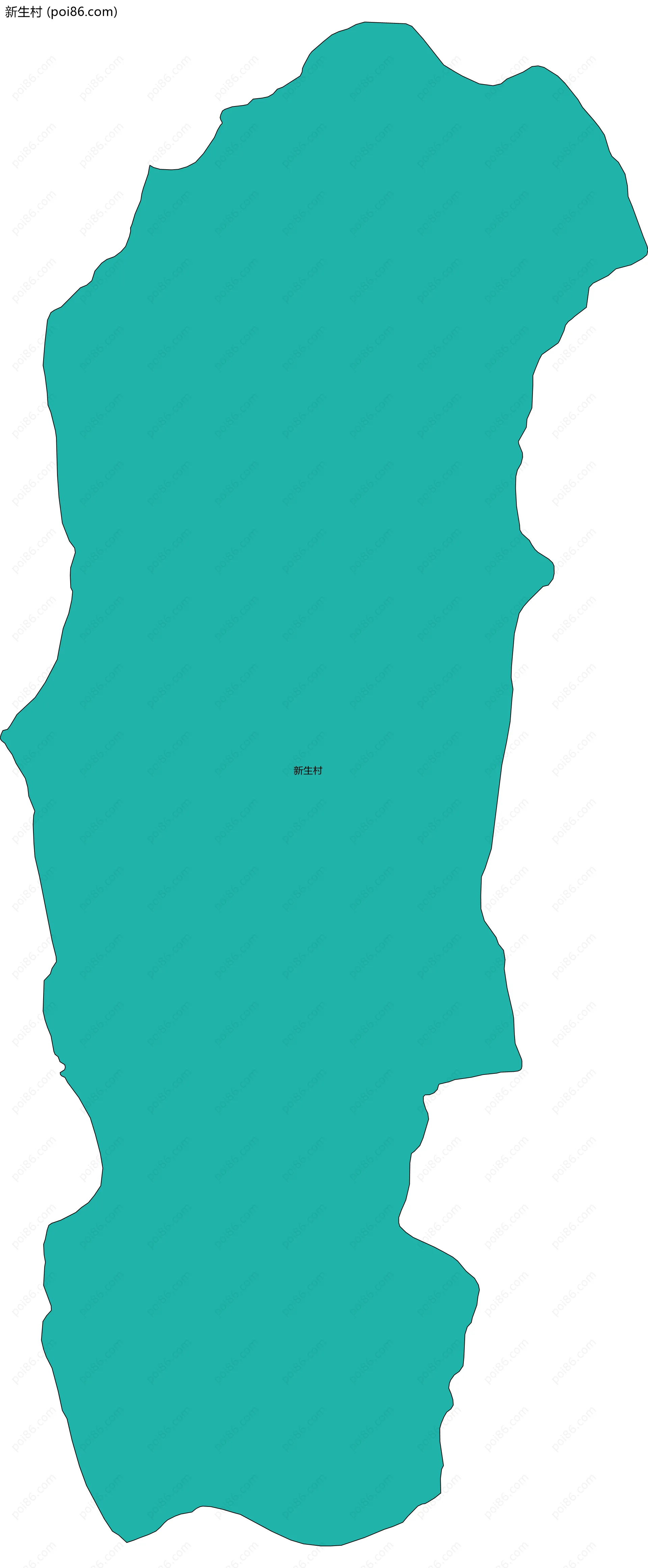 新生村边界地图