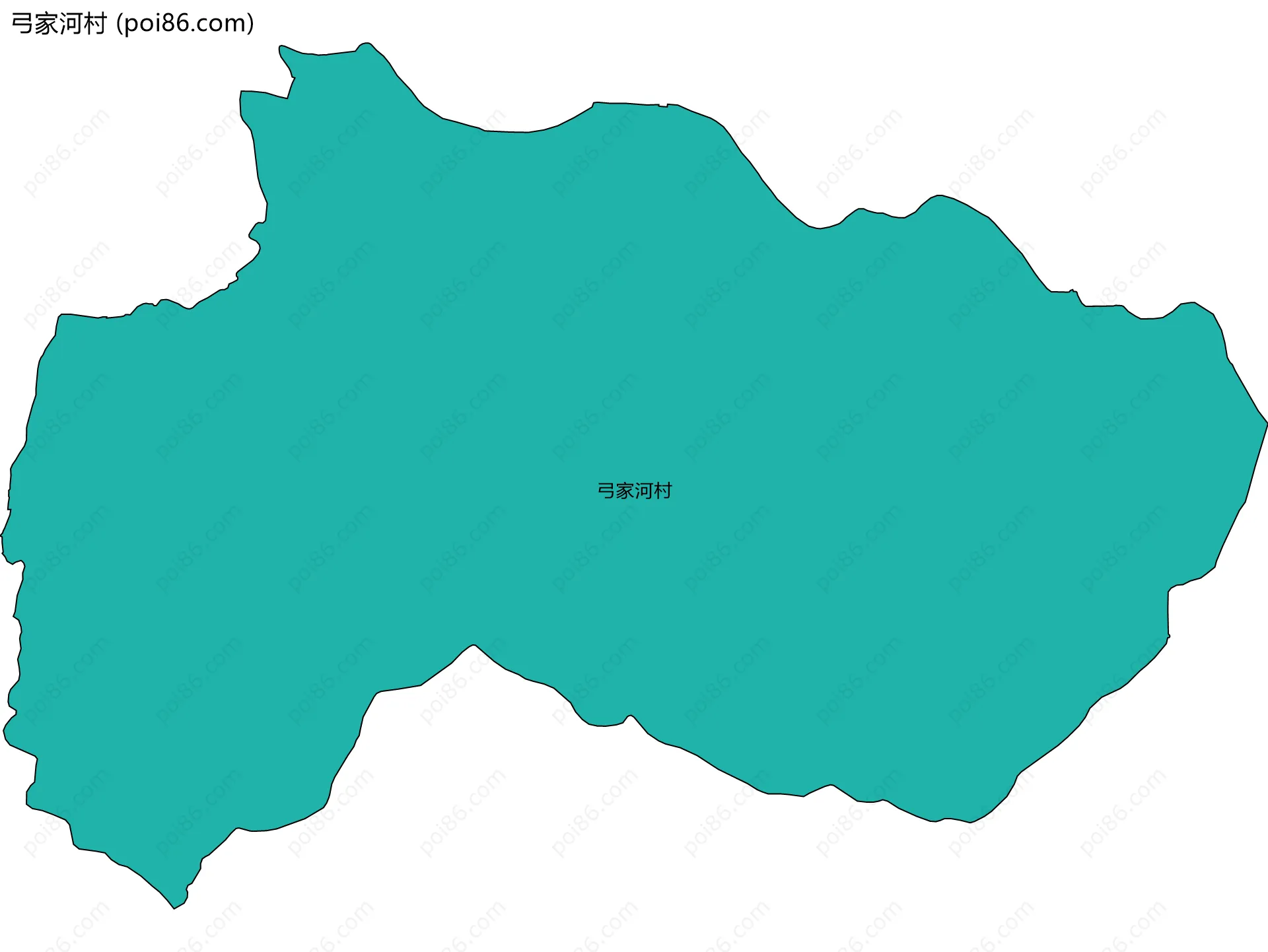 弓家河村边界地图