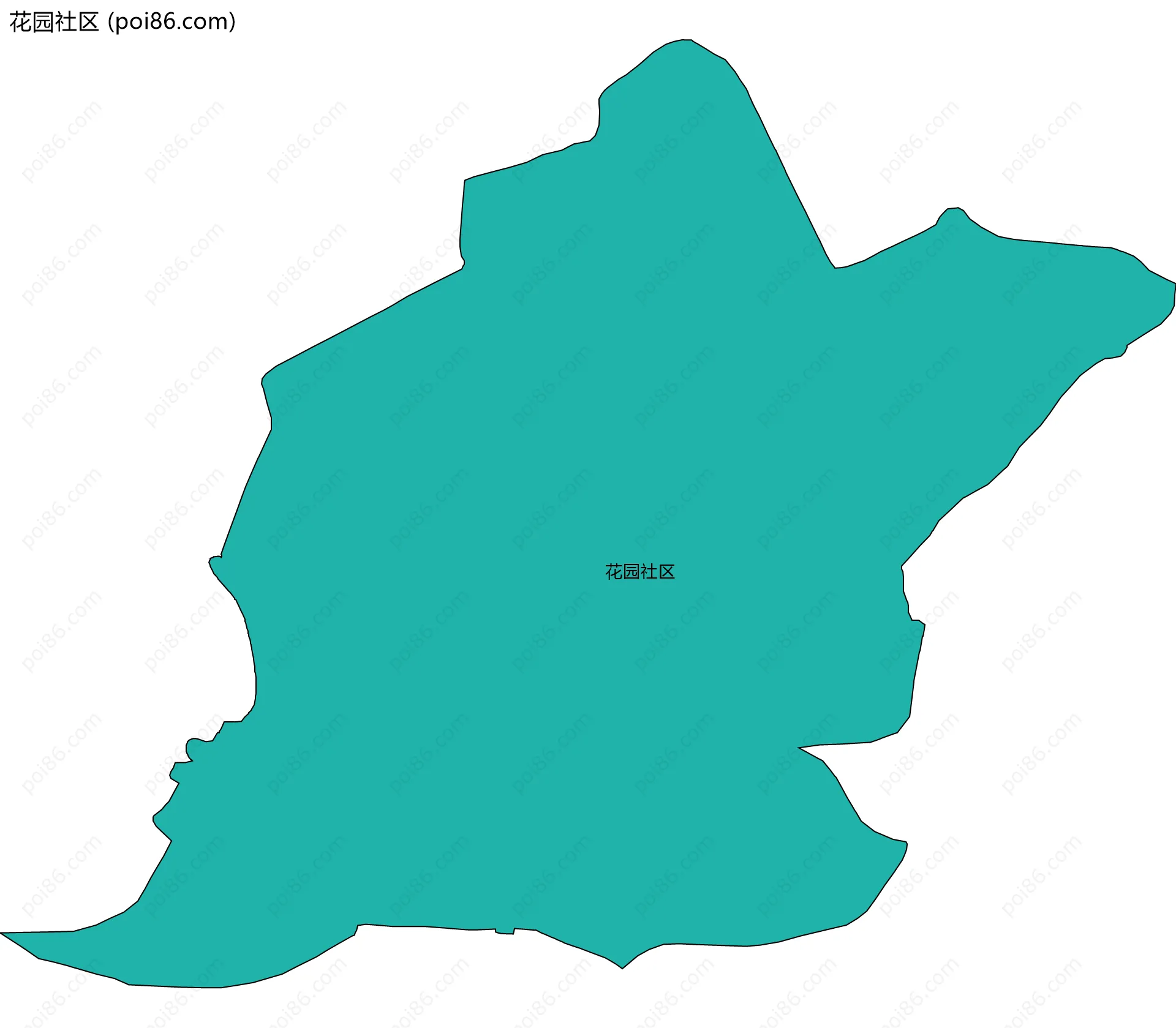 花园社区边界地图