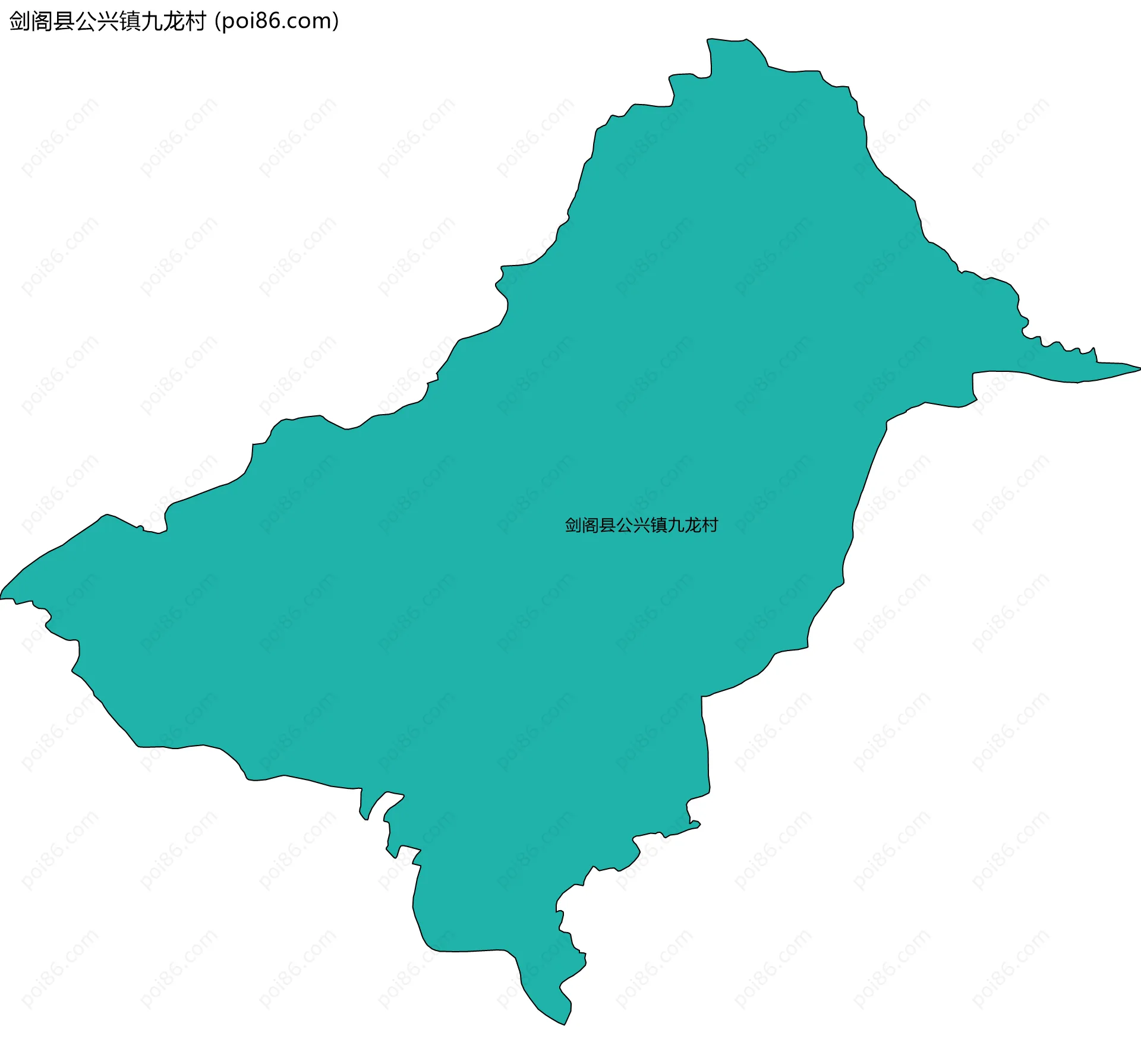 剑阁县公兴镇九龙村边界地图