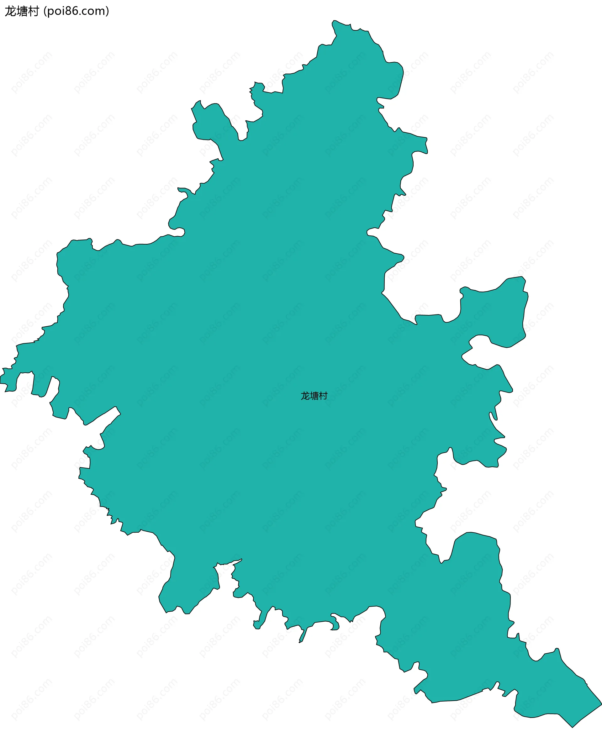 龙塘村边界地图