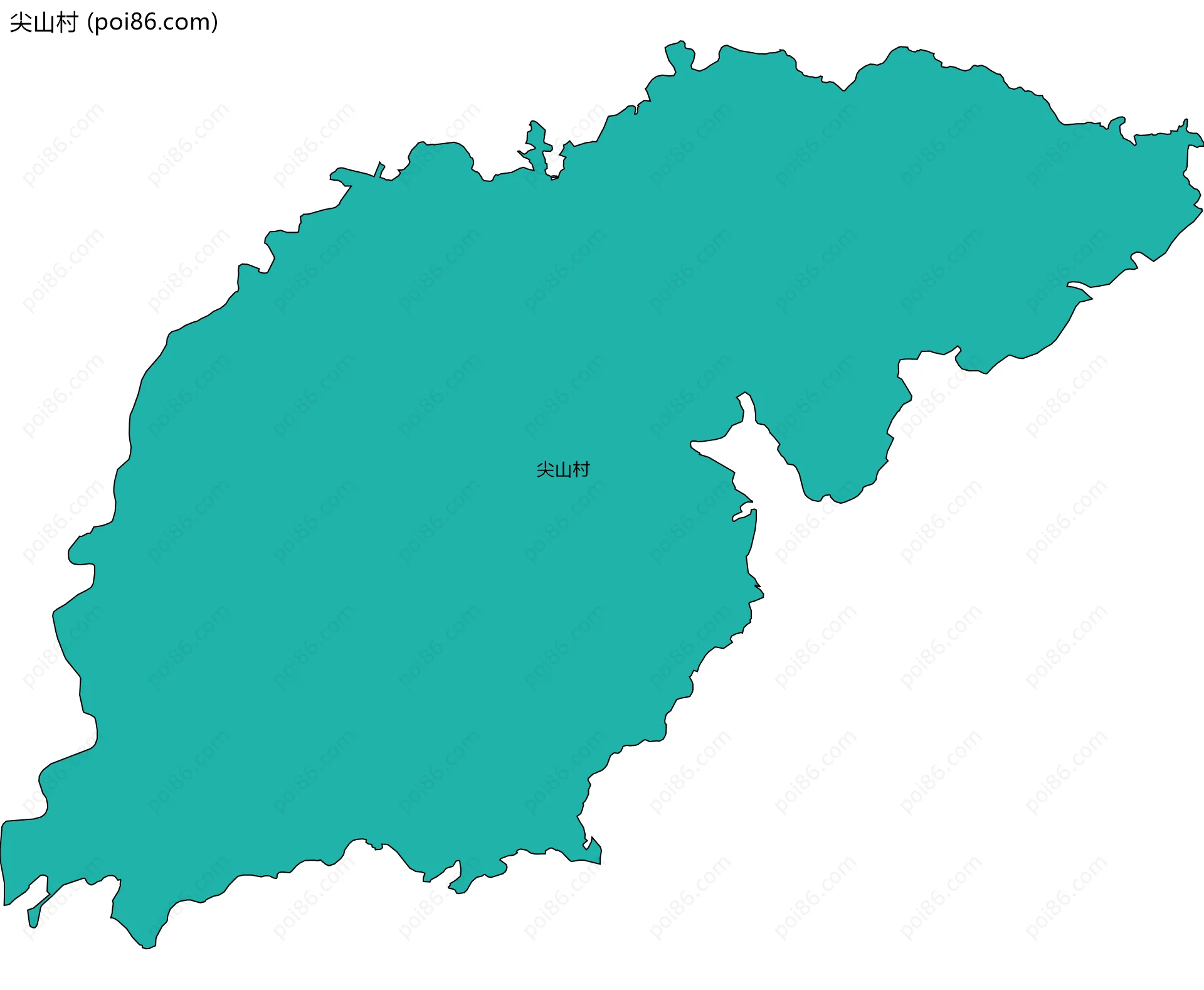 尖山村边界地图