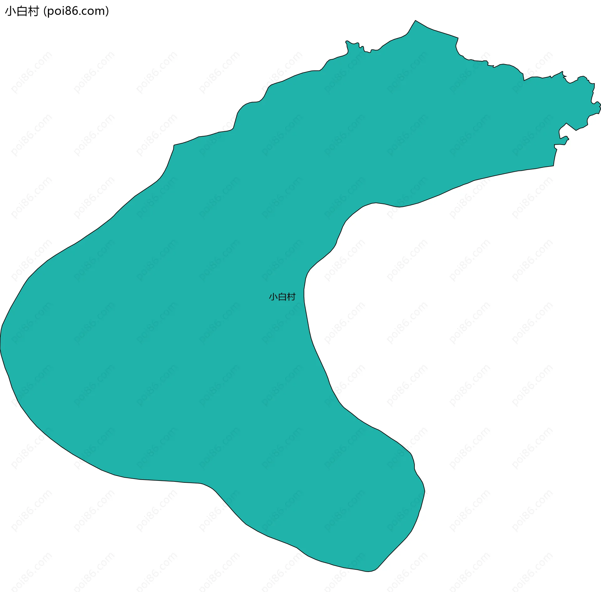 小白村边界地图