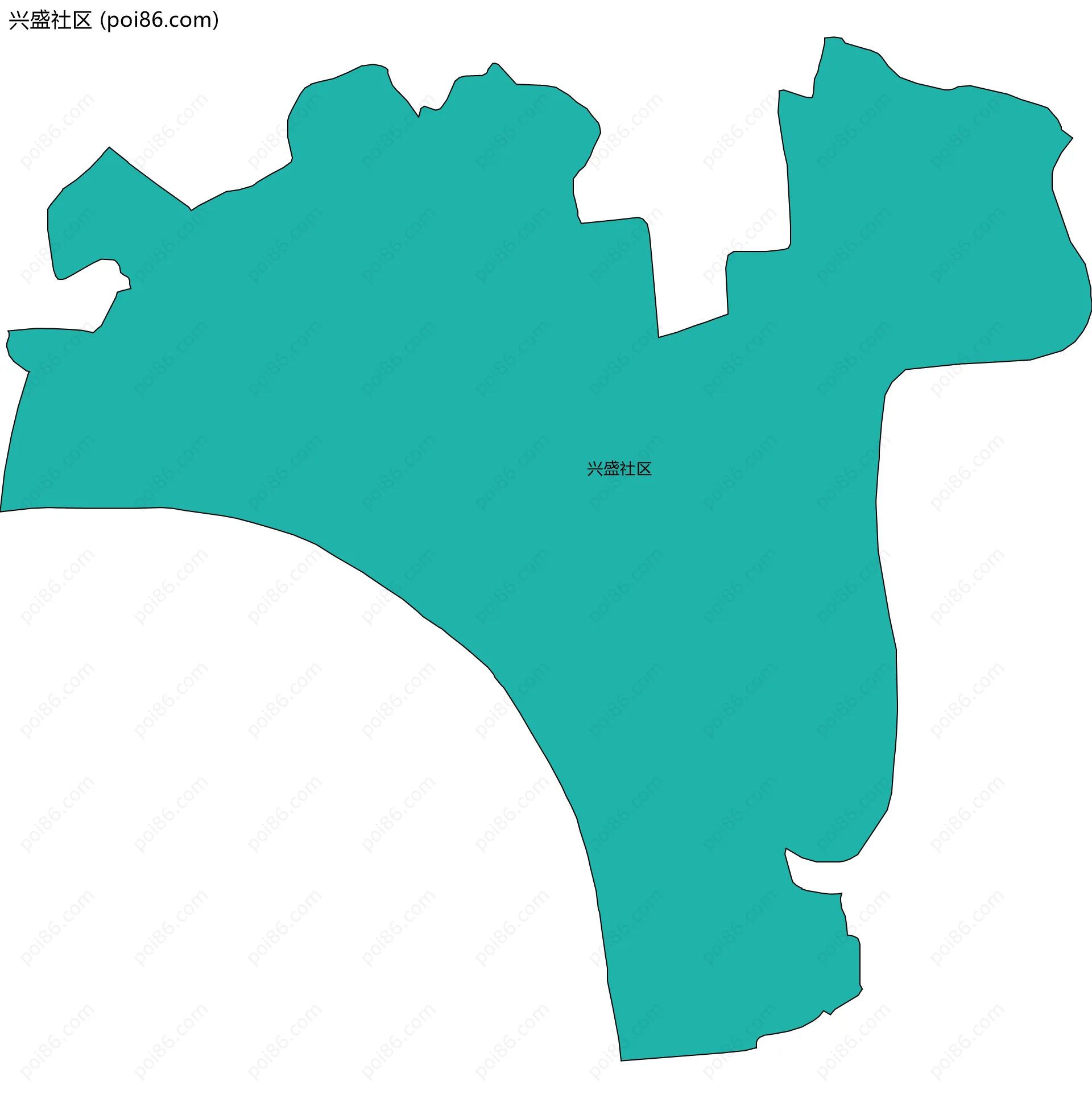 兴盛社区边界地图