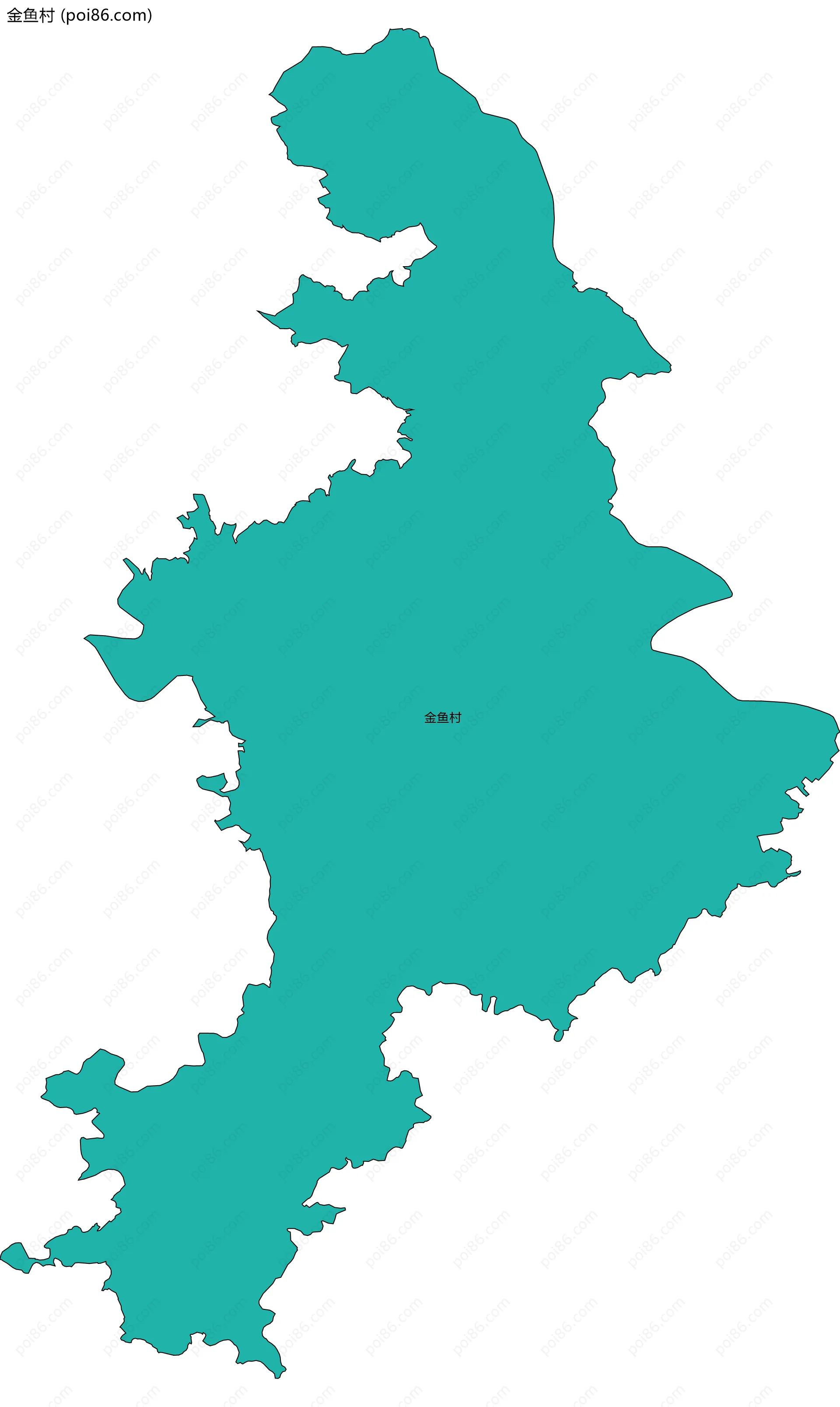 金鱼村边界地图