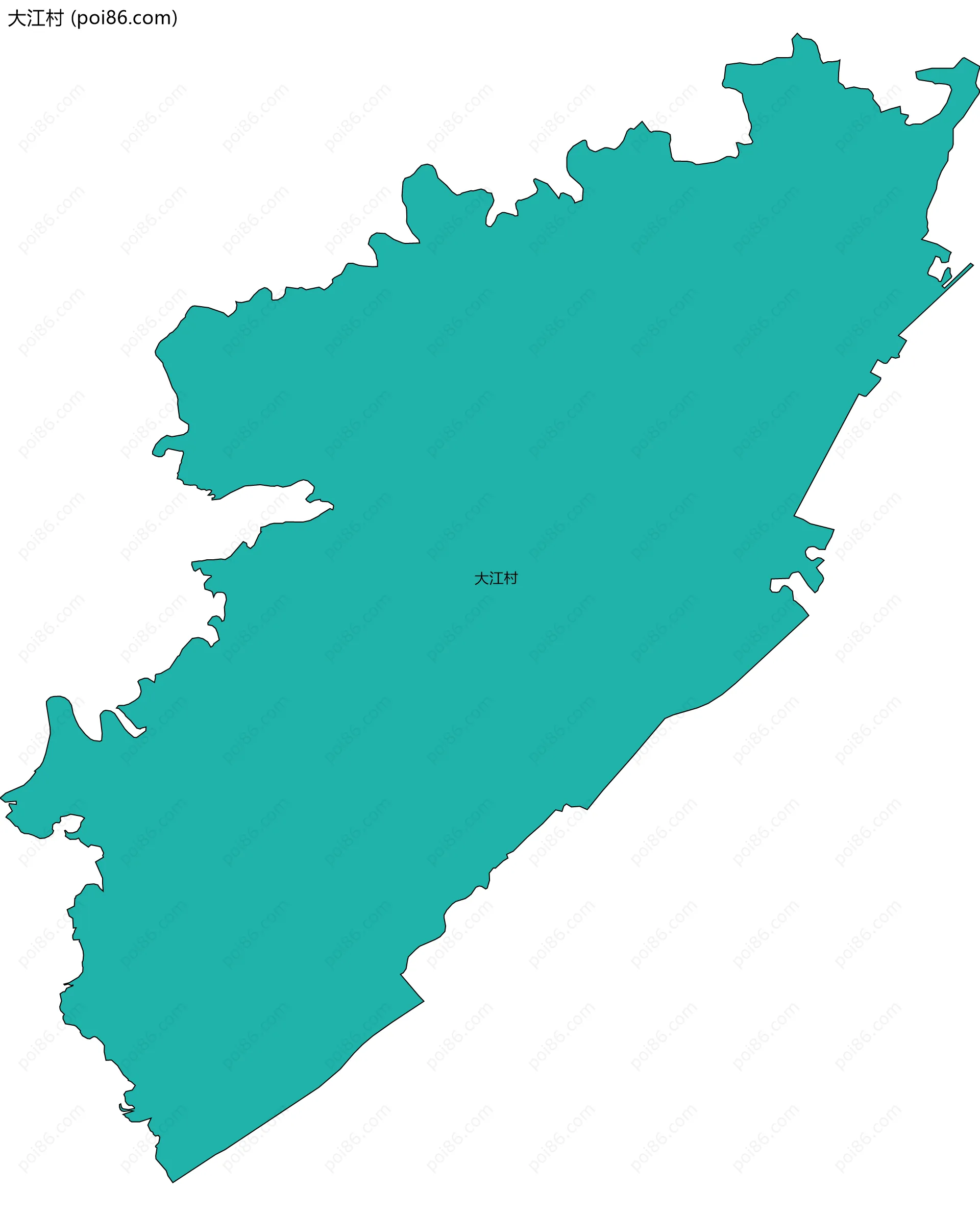 大江村边界地图