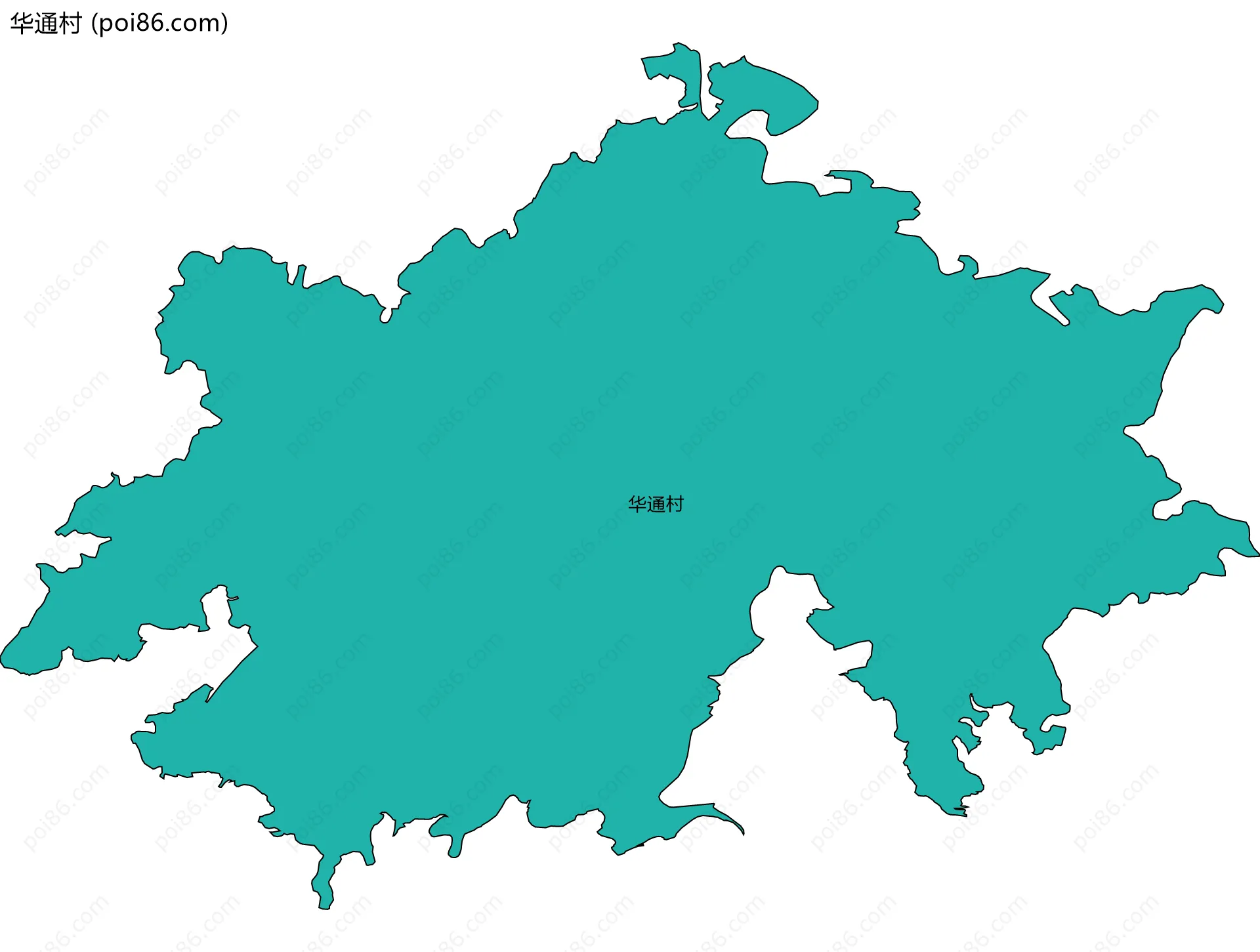 华通村边界地图