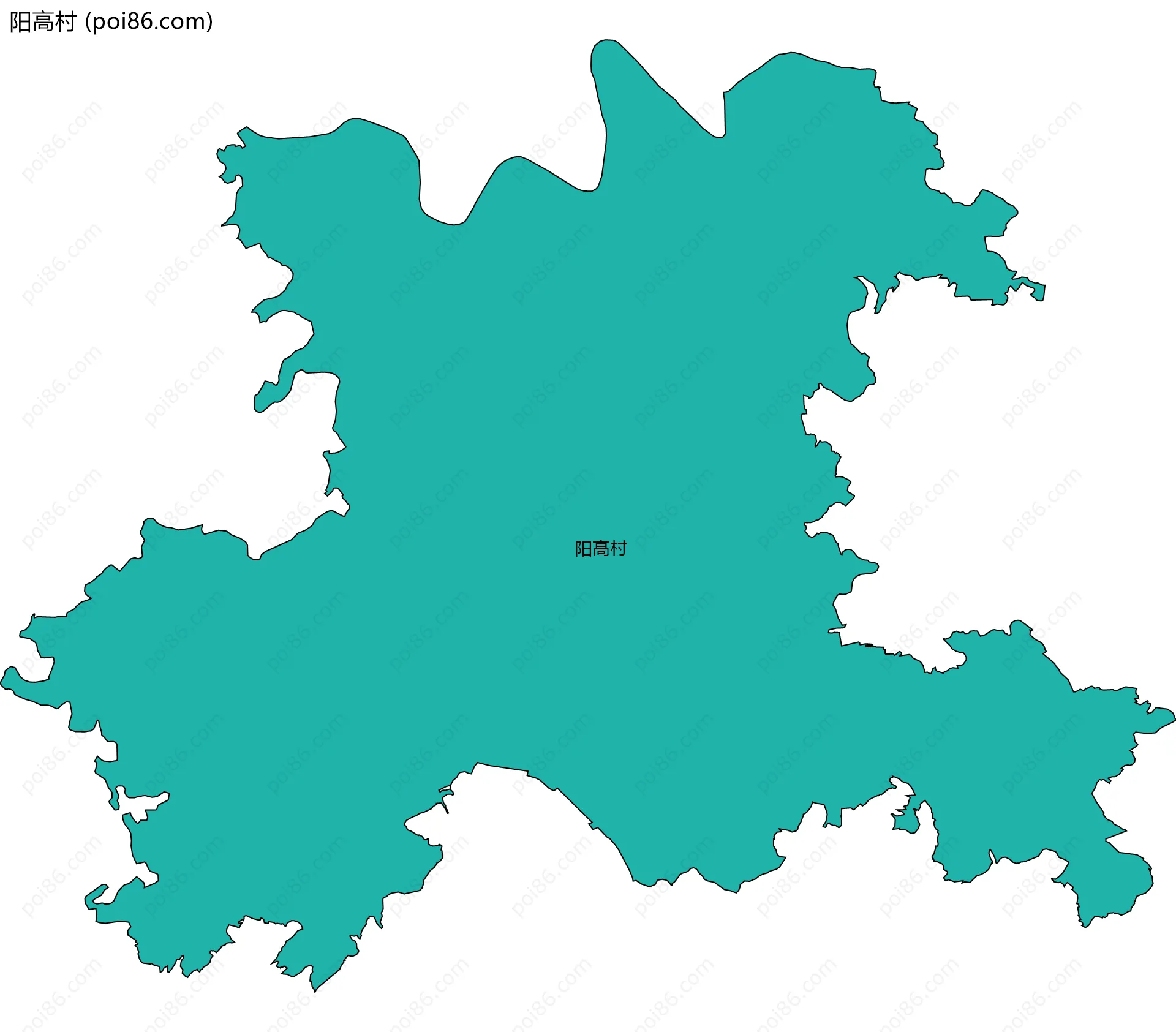 阳高村边界地图