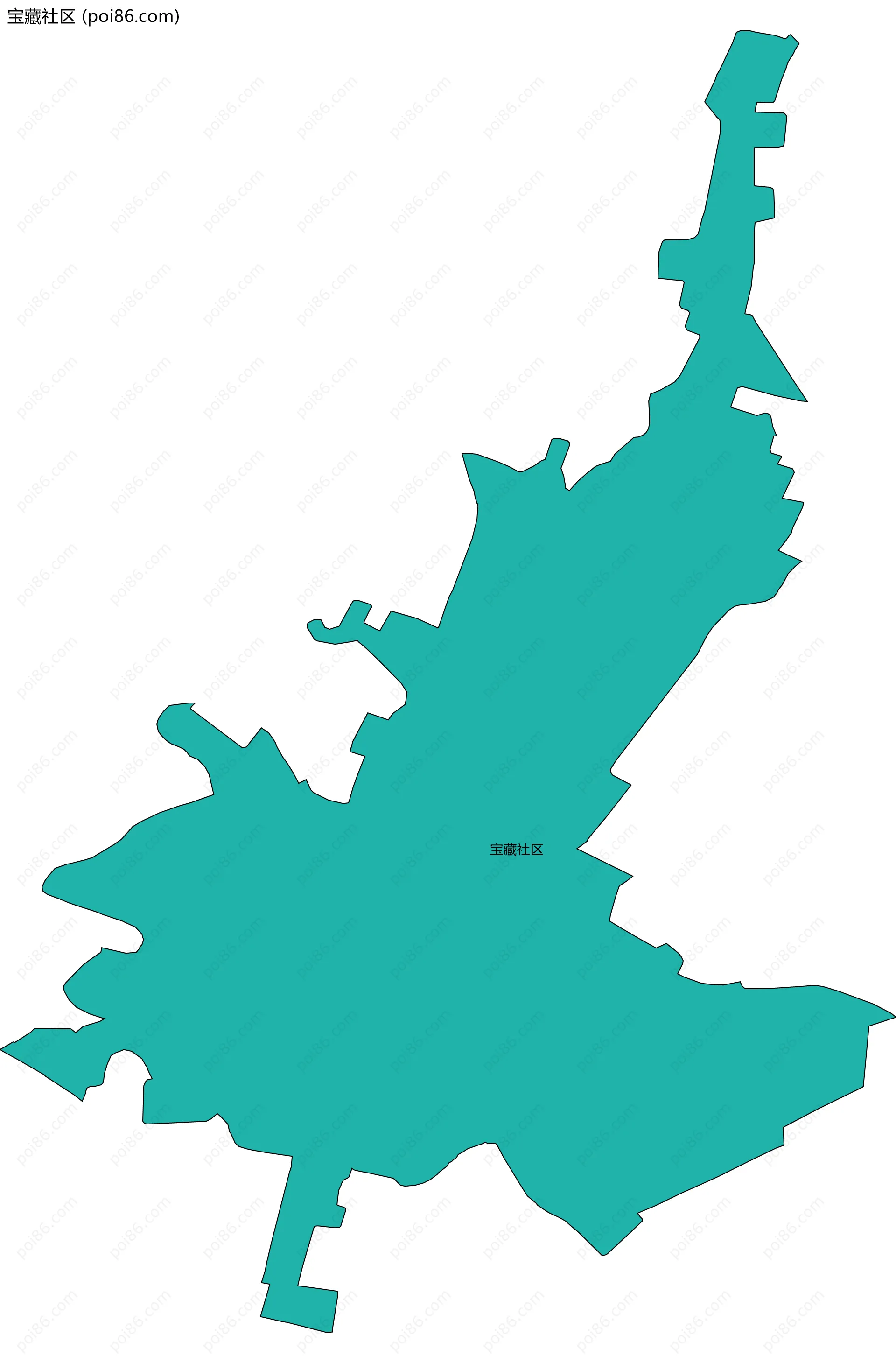 宝藏社区边界地图
