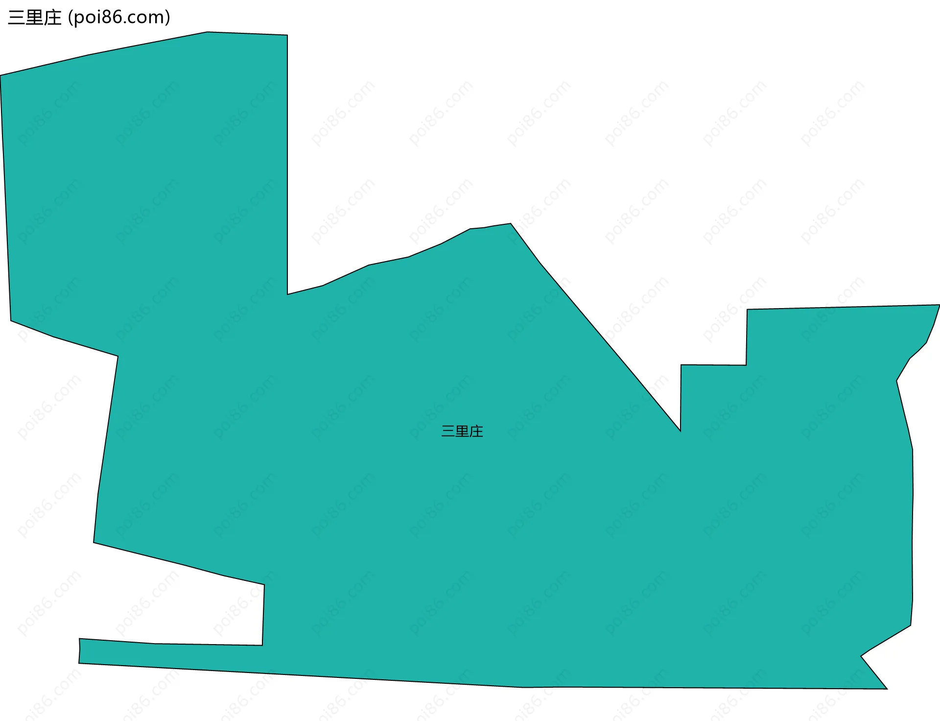 三里庄边界地图