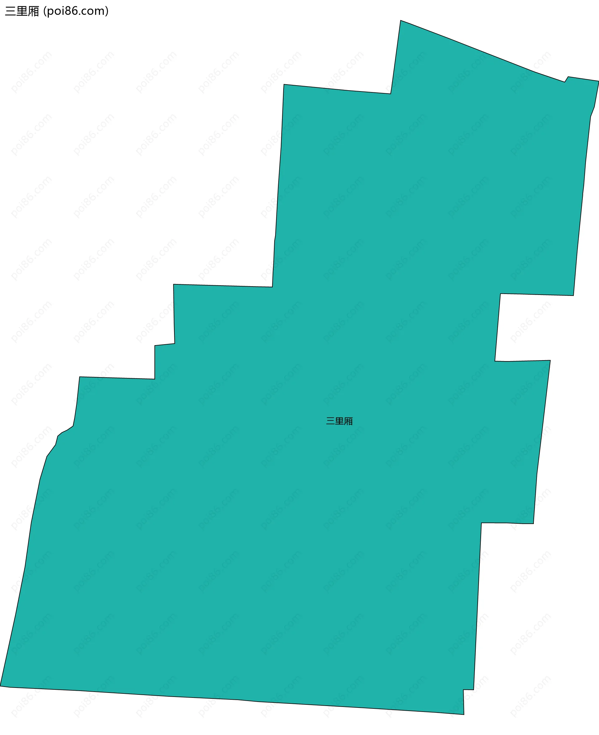 三里厢边界地图