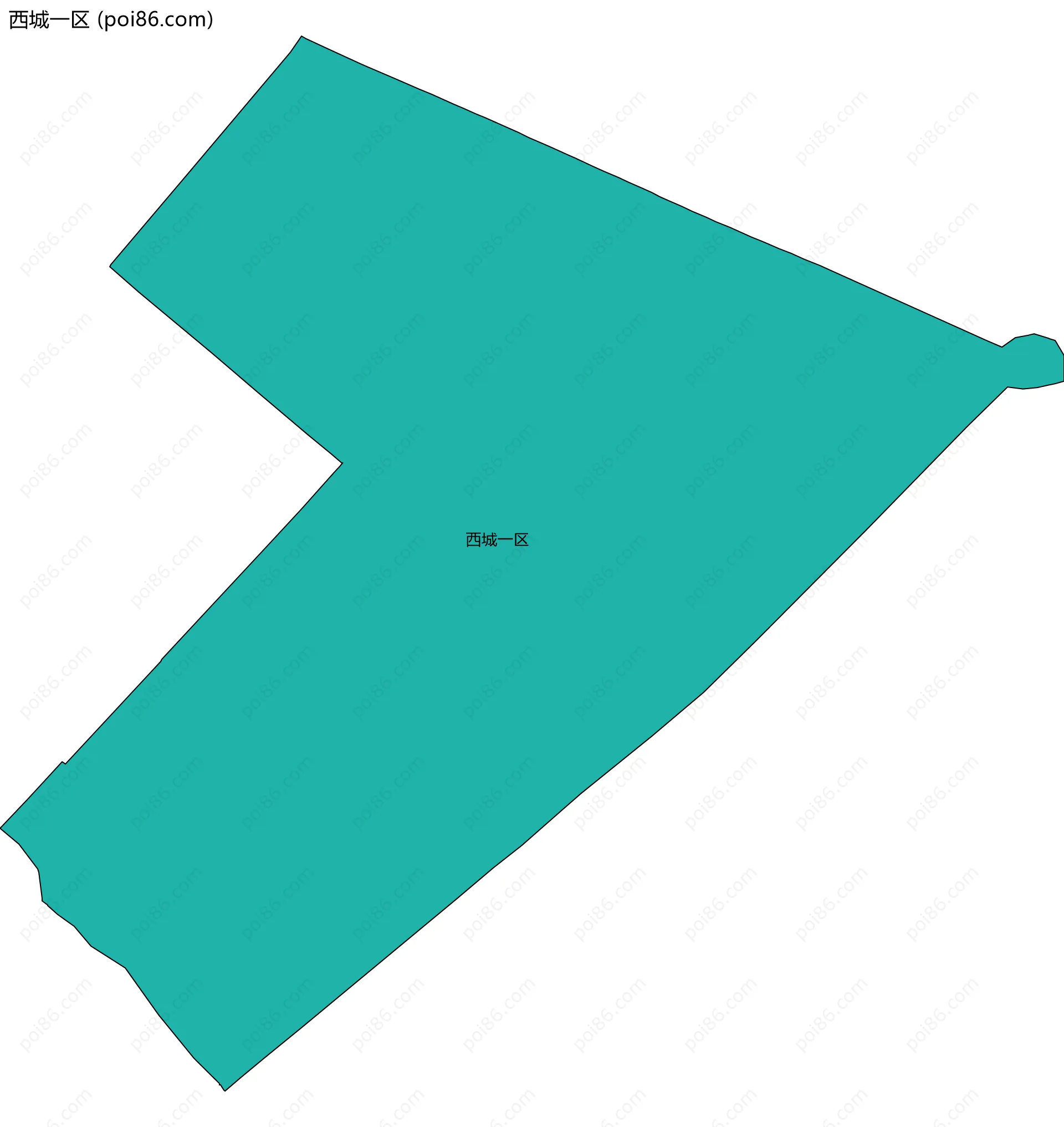 西城一区边界地图