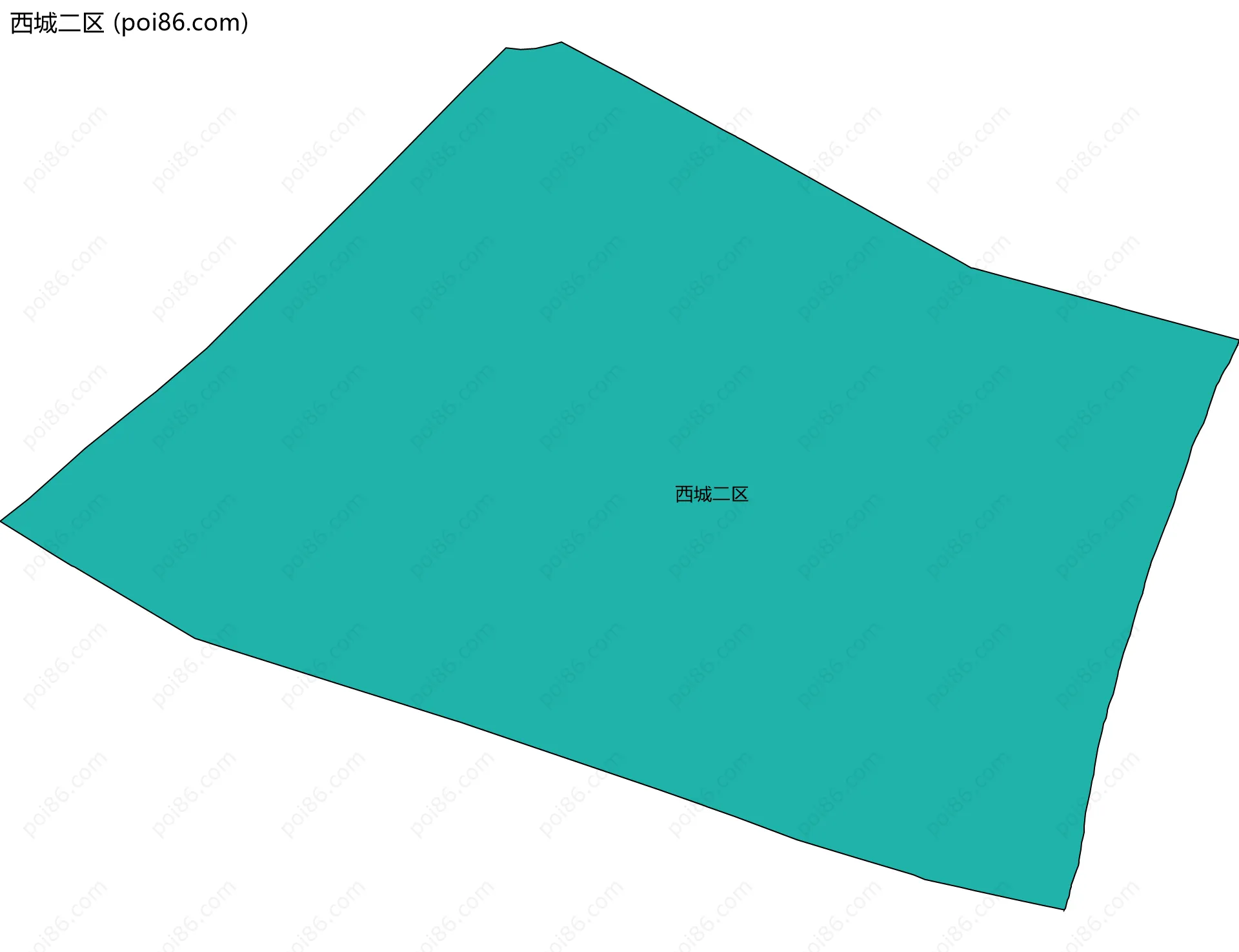 西城二区边界地图