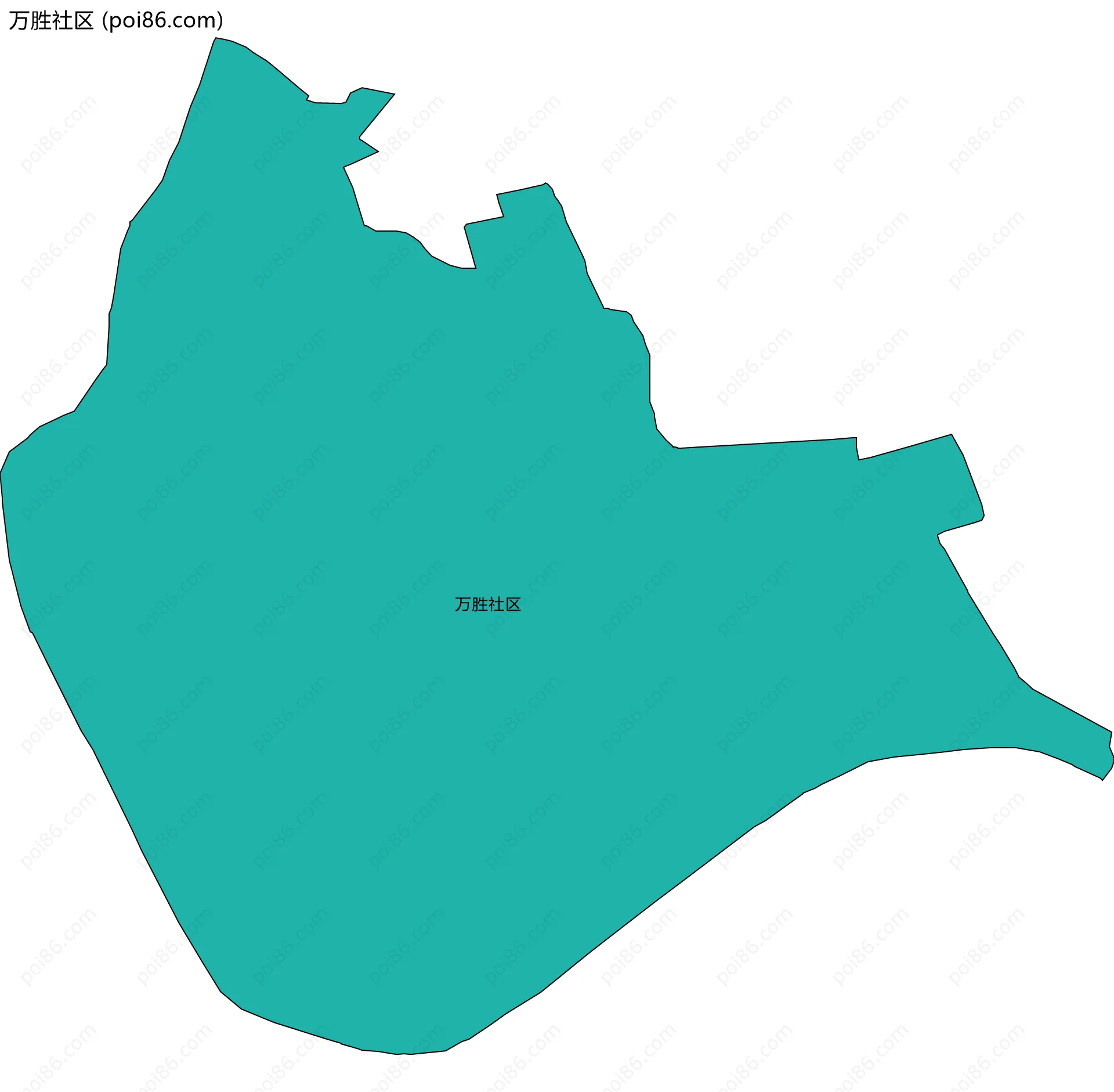 万胜社区边界地图