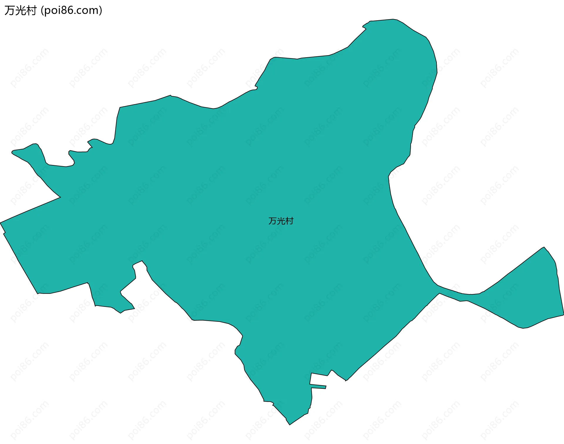 万光村边界地图