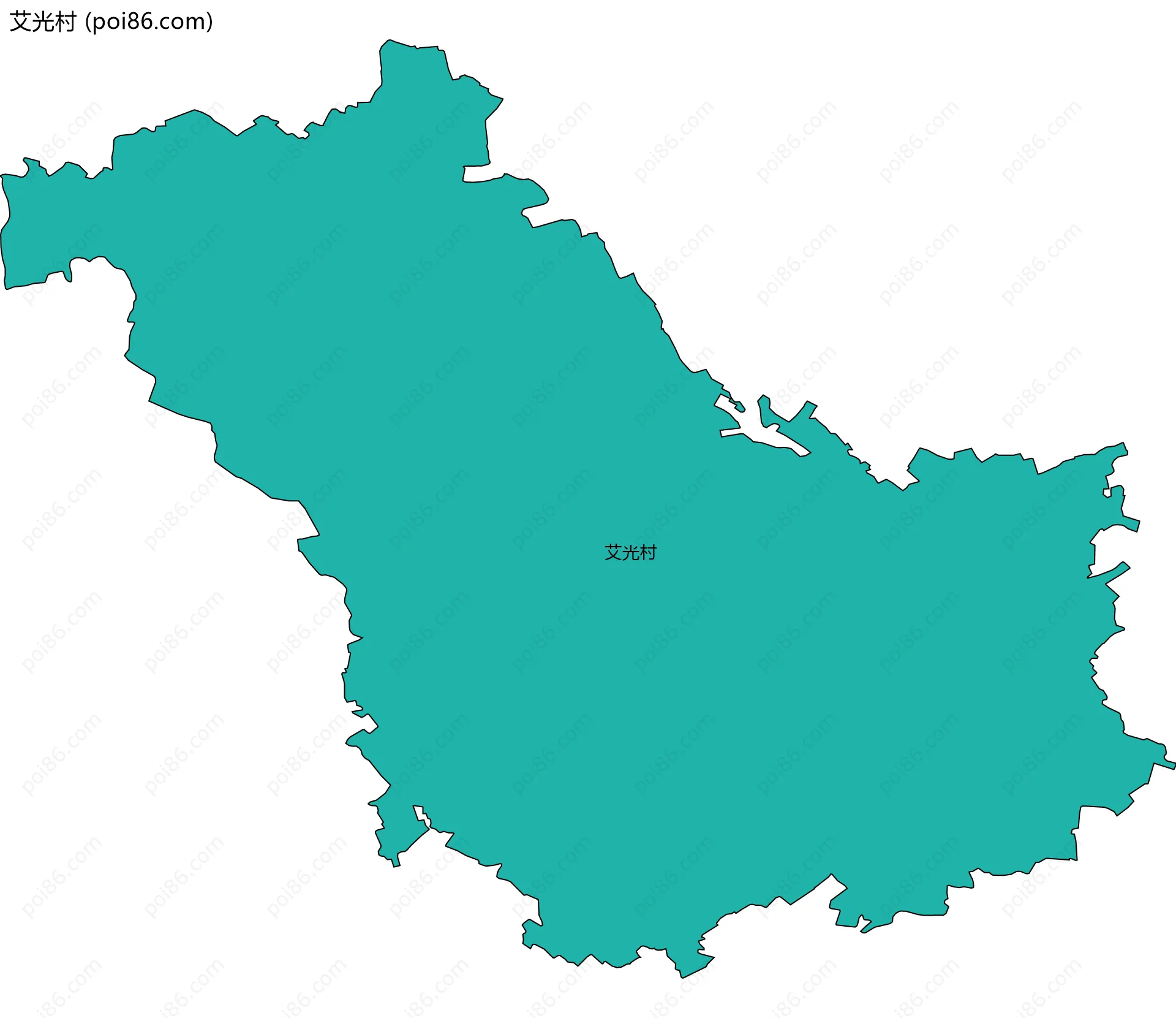 艾光村边界地图