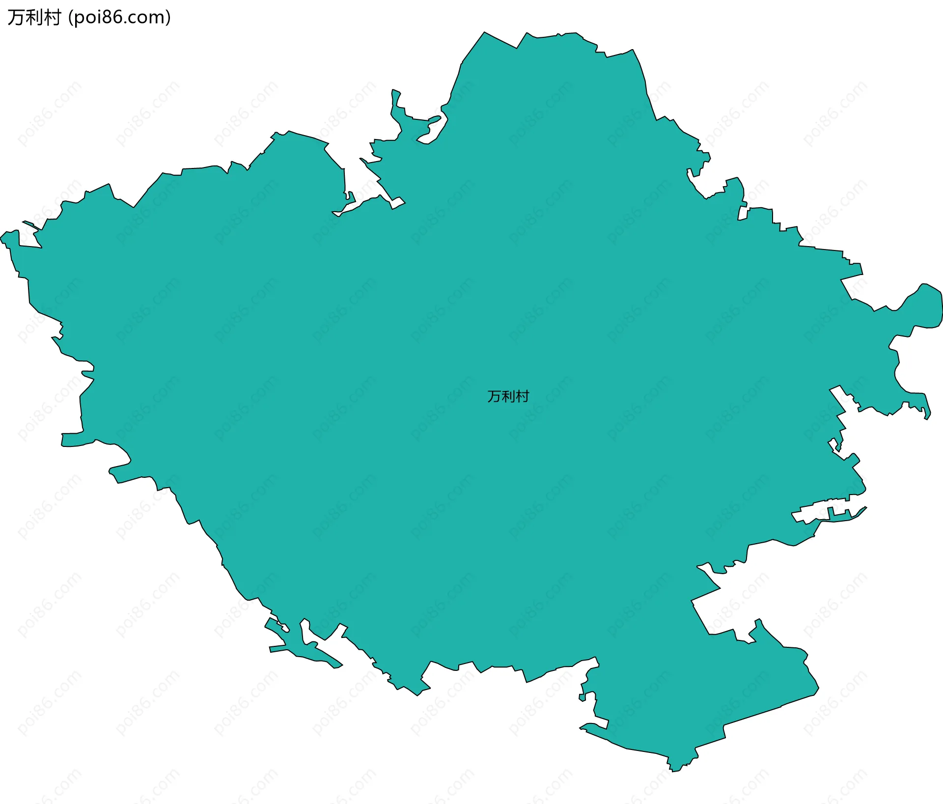 万利村边界地图