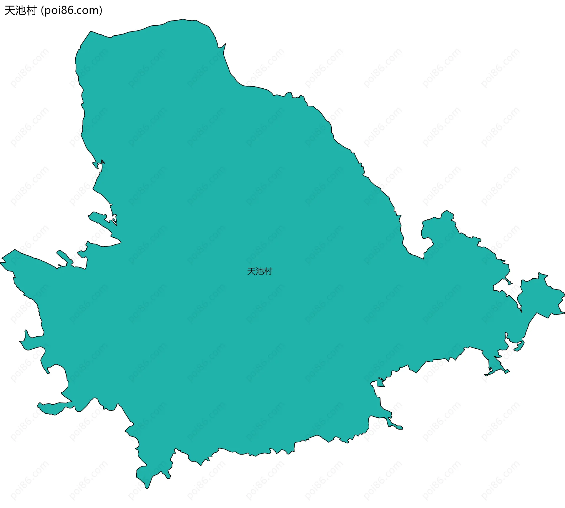 天池村边界地图