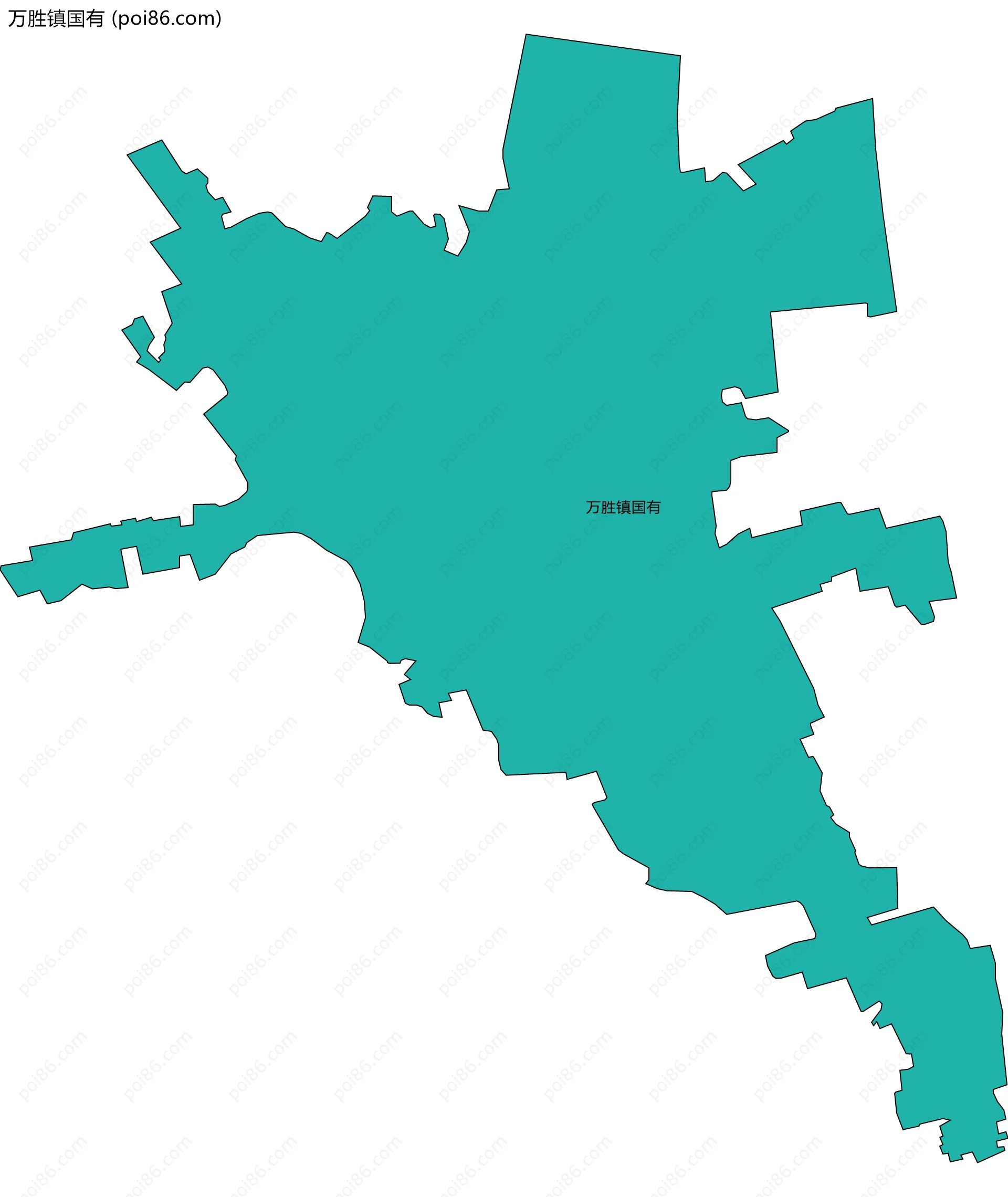 万胜镇国有边界地图