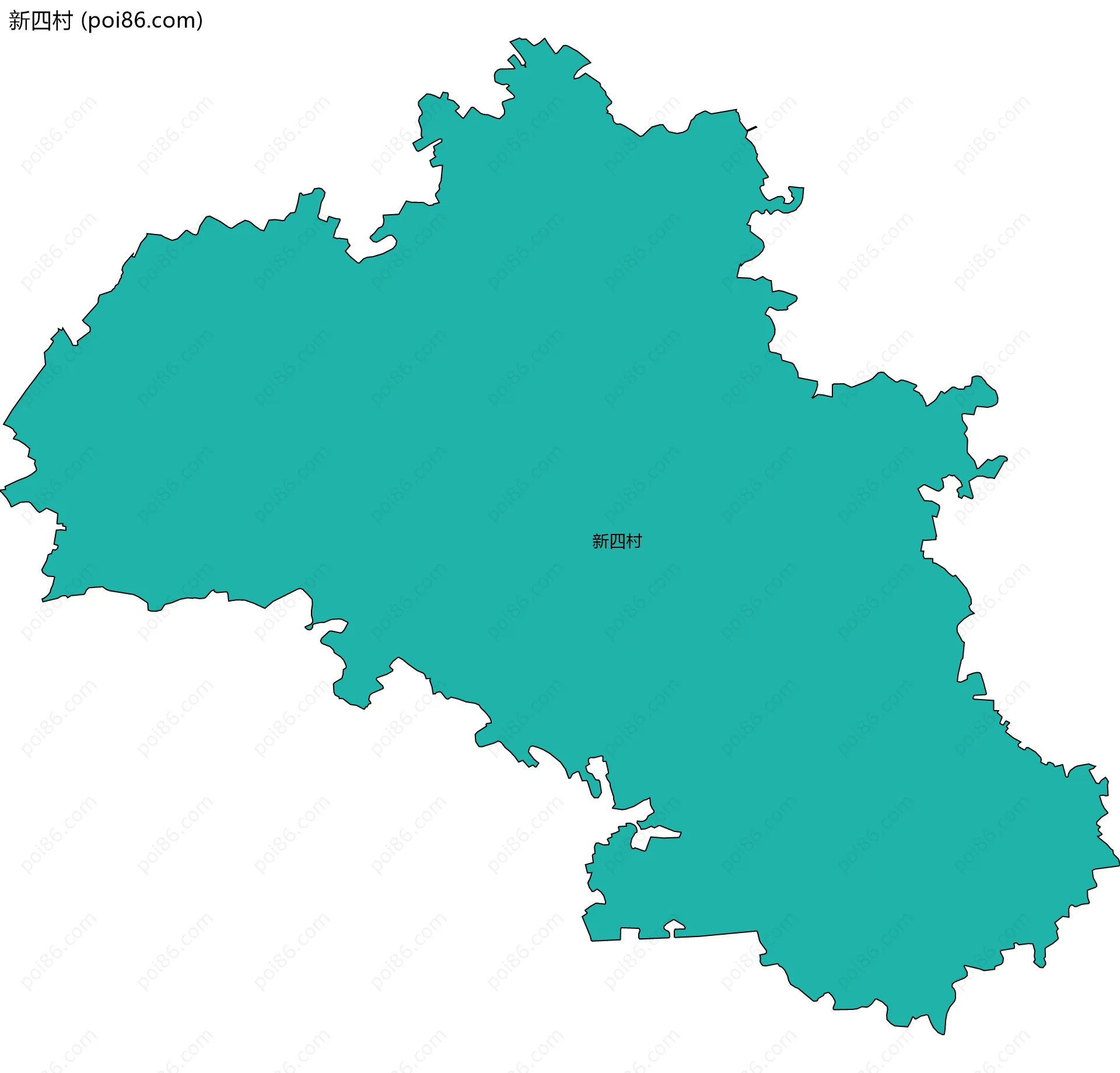 新四村边界地图