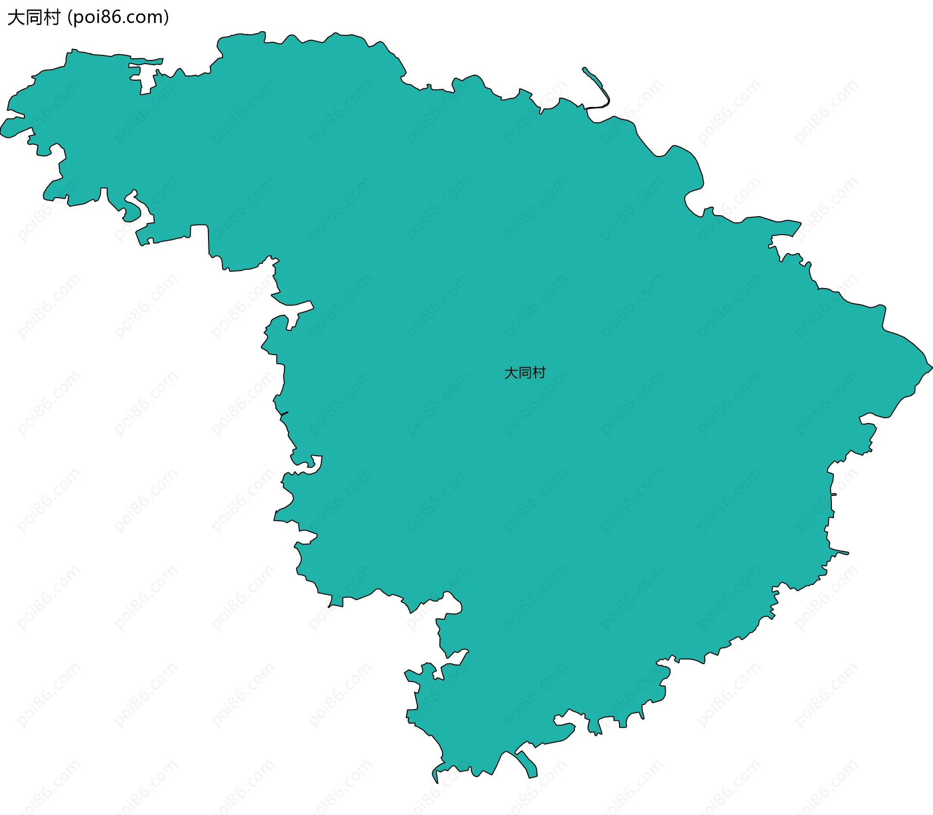 大同村边界地图