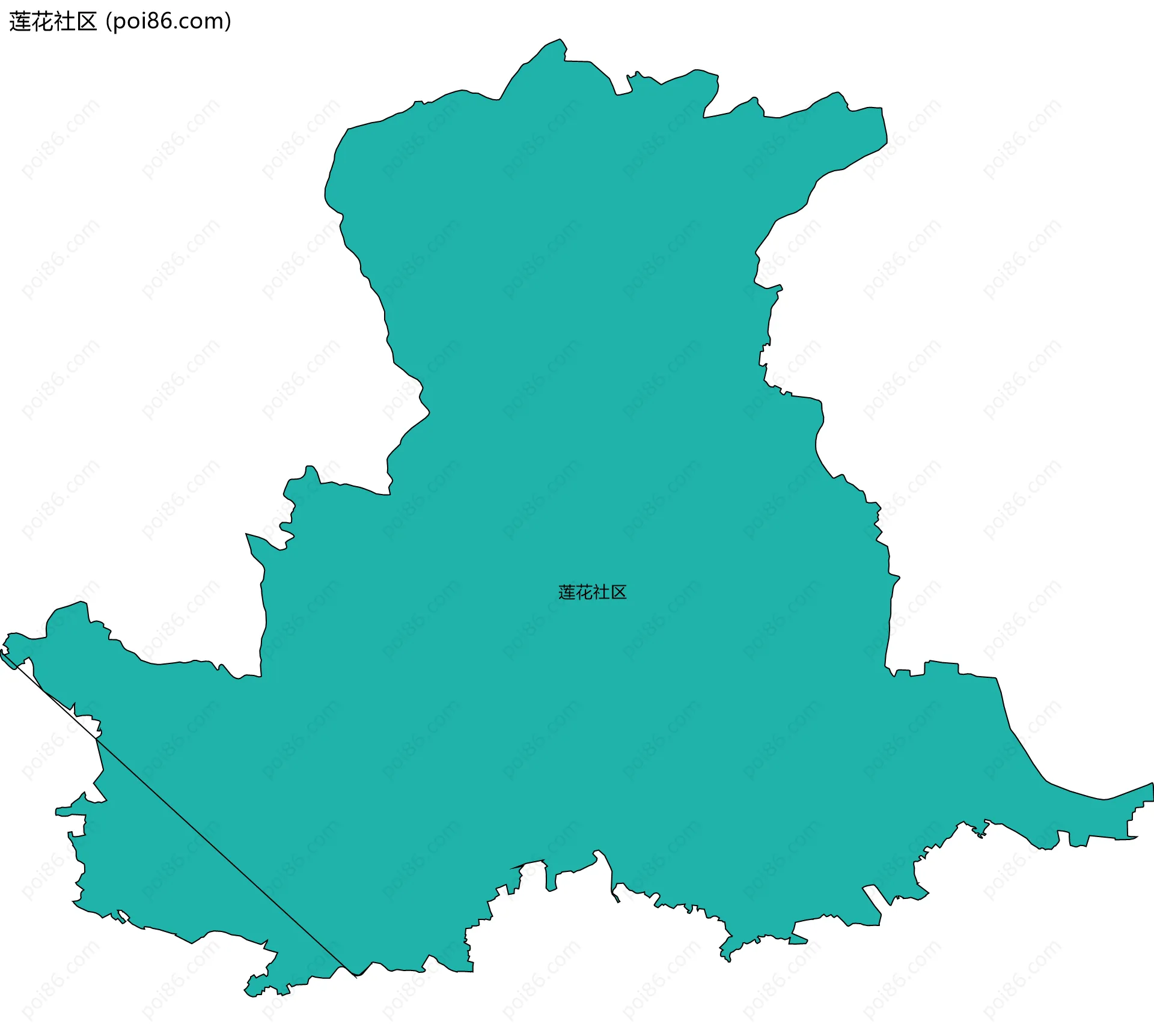 莲花社区边界地图