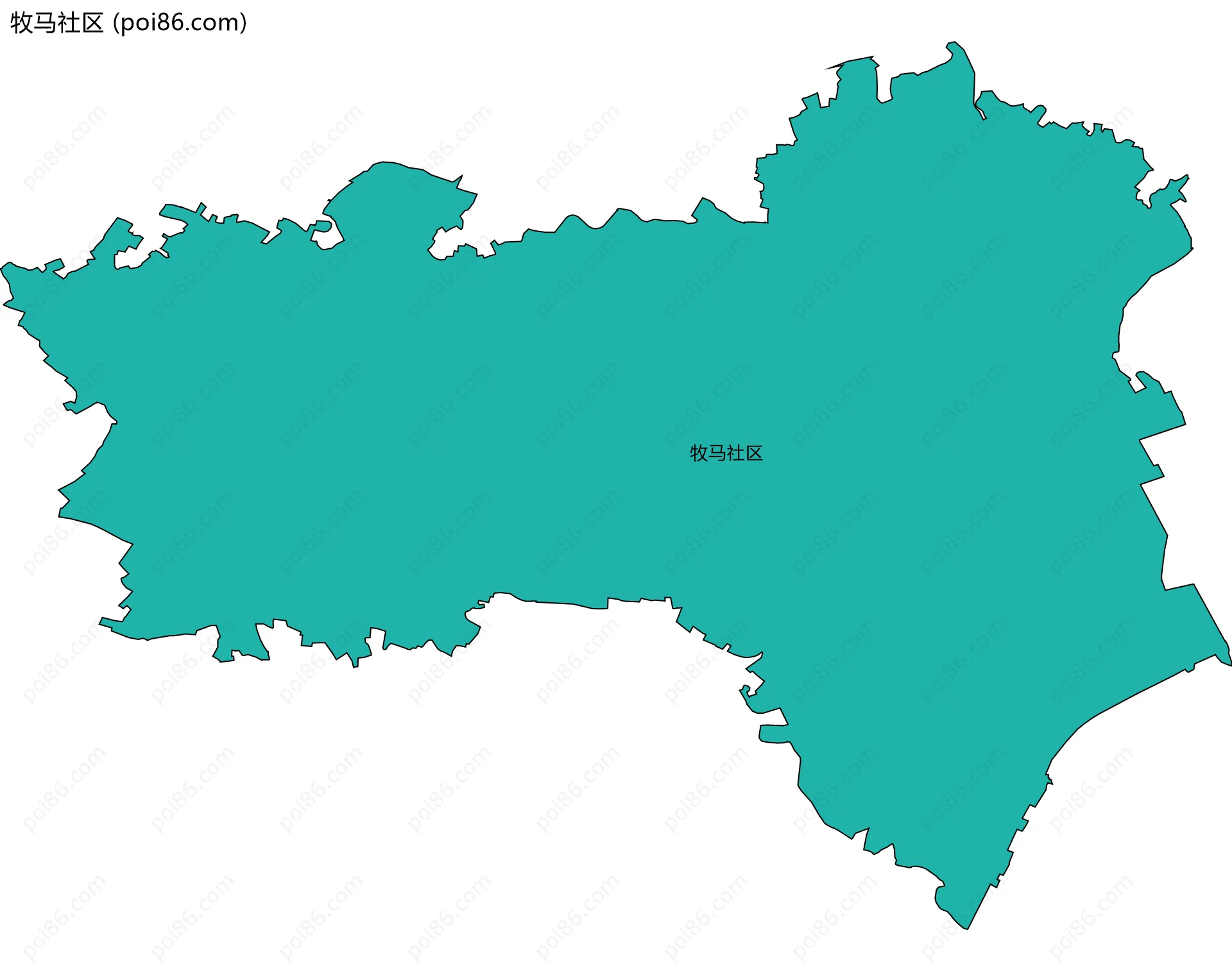 牧马社区边界地图