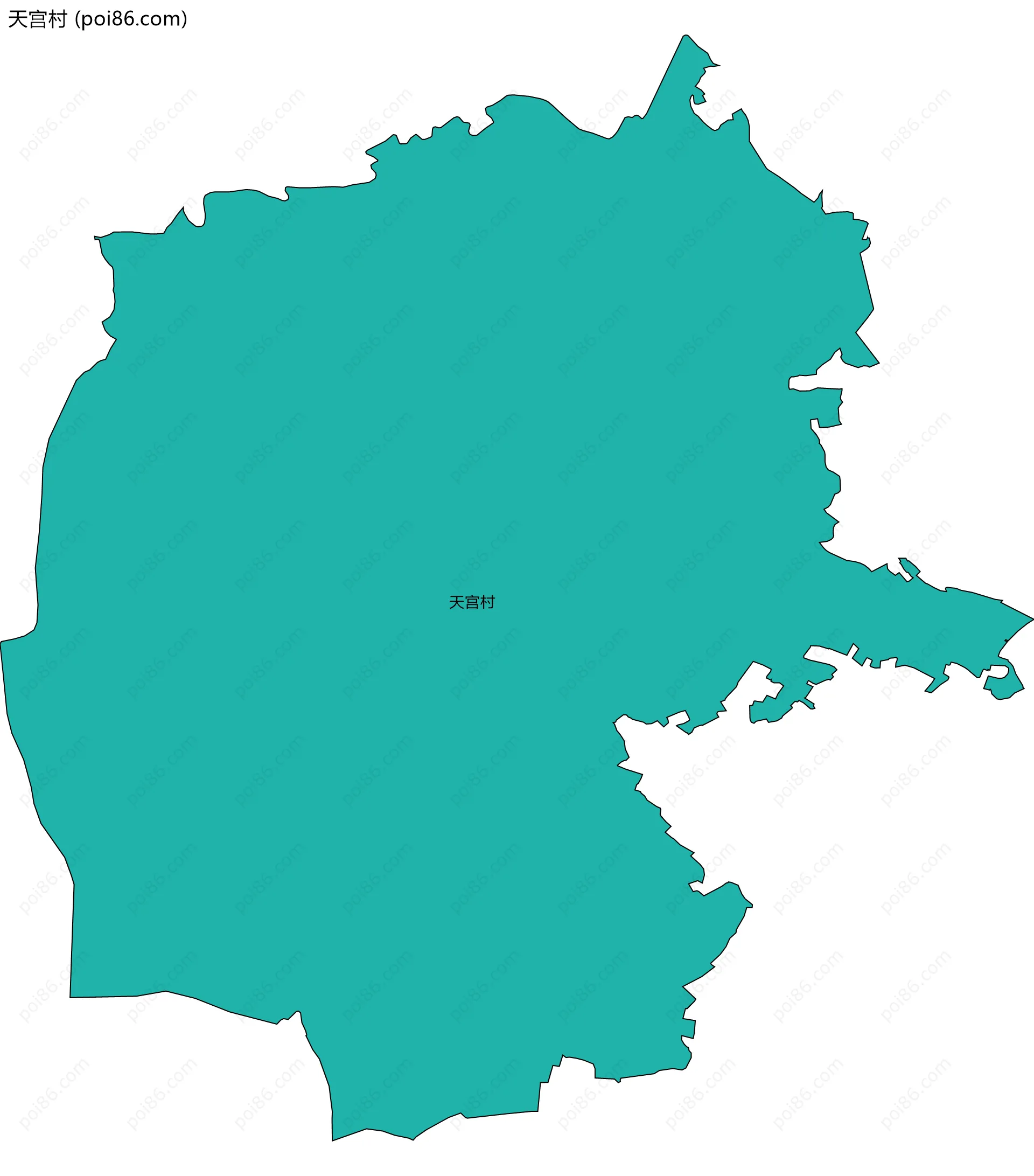天宫村边界地图