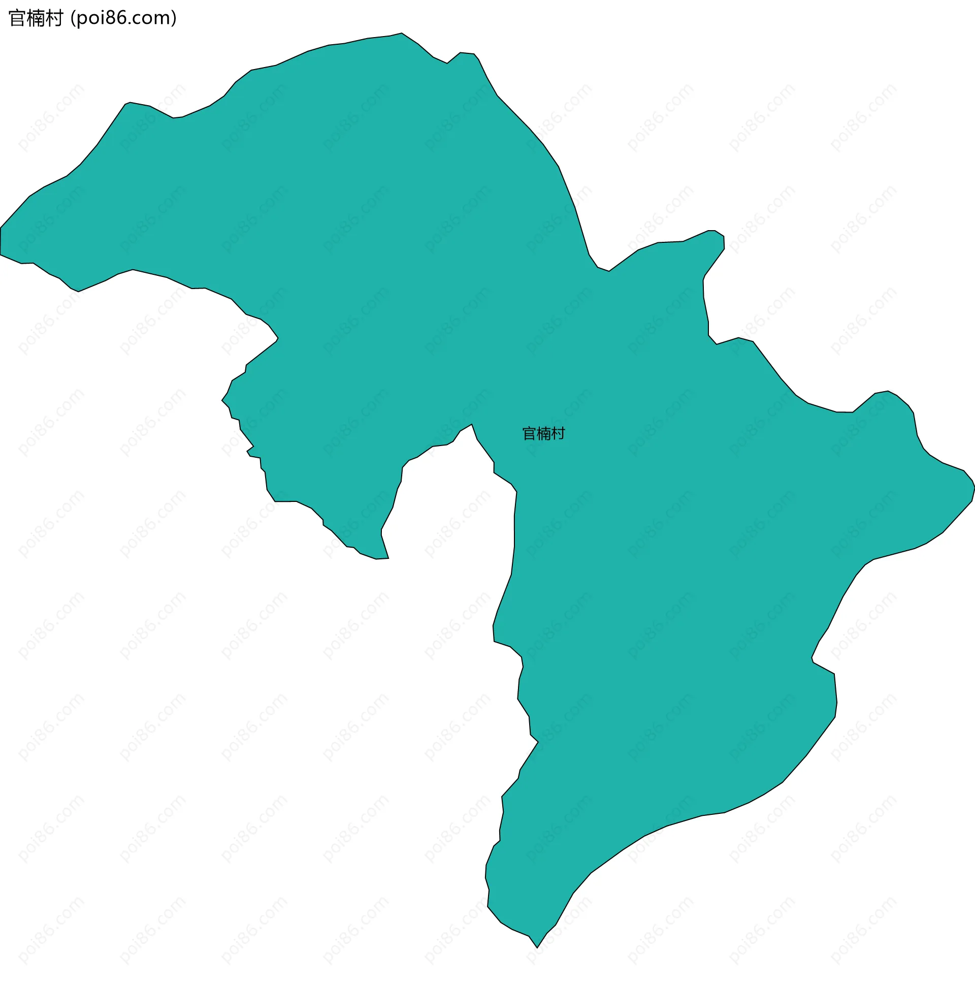 官楠村边界地图