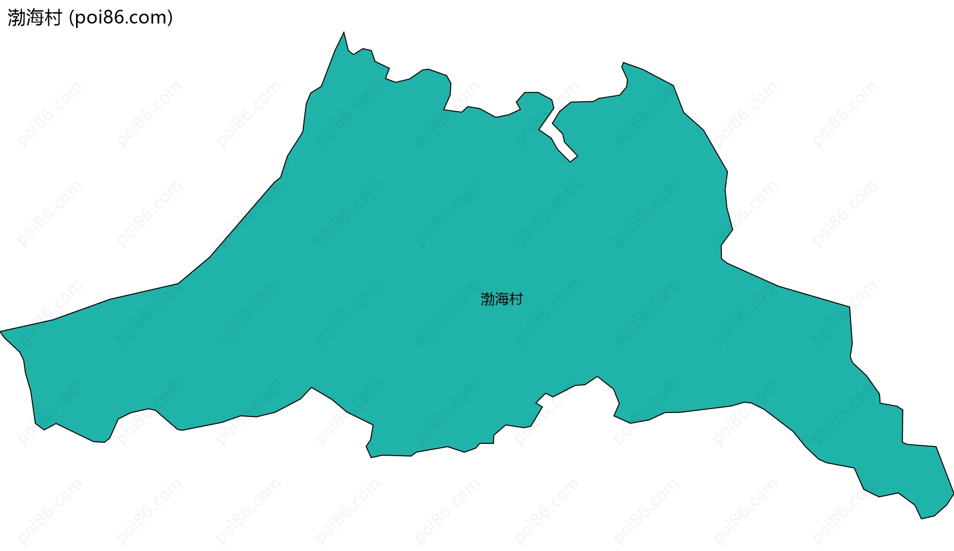 渤海村边界地图