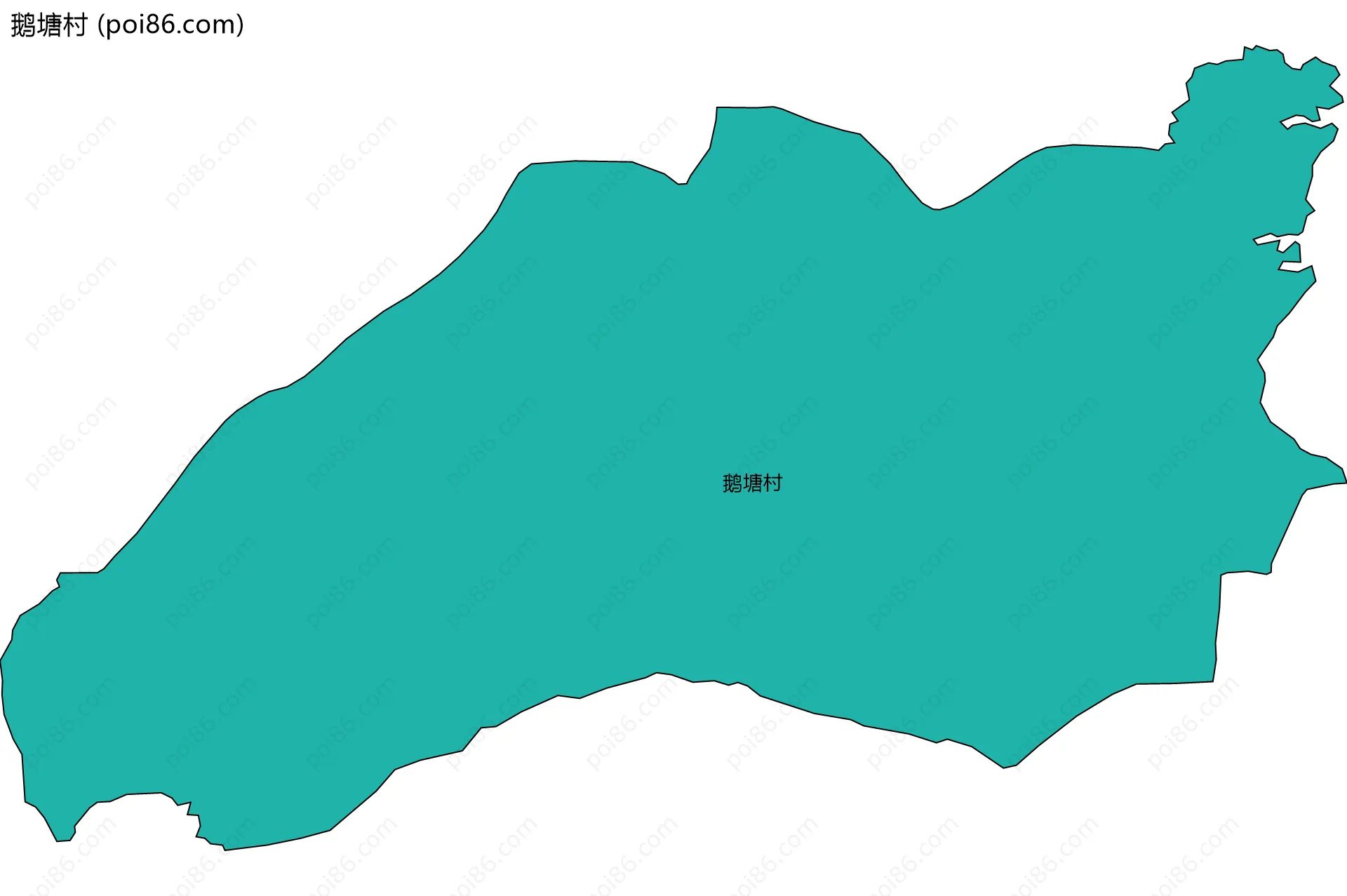 鹅塘村边界地图