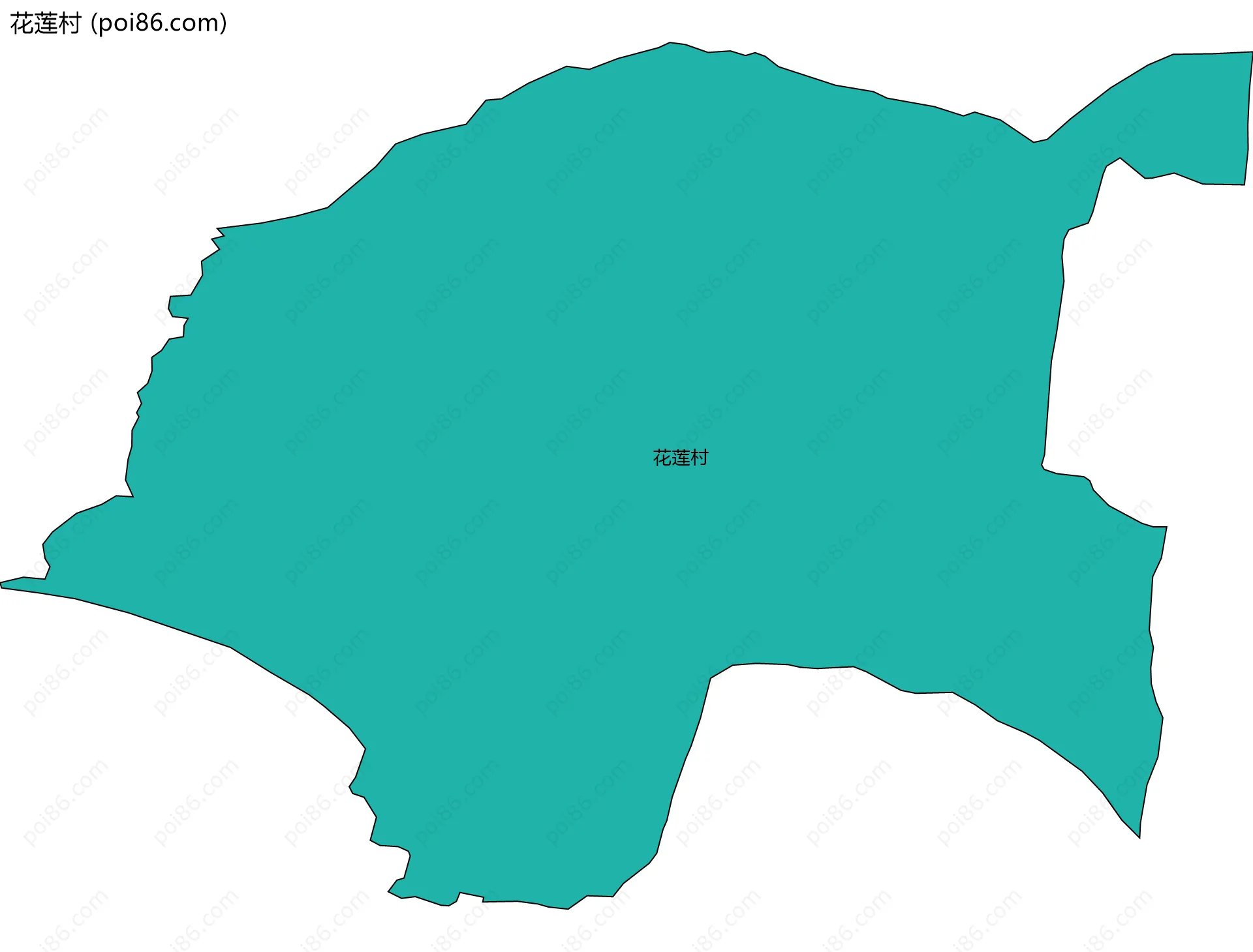 花莲村边界地图
