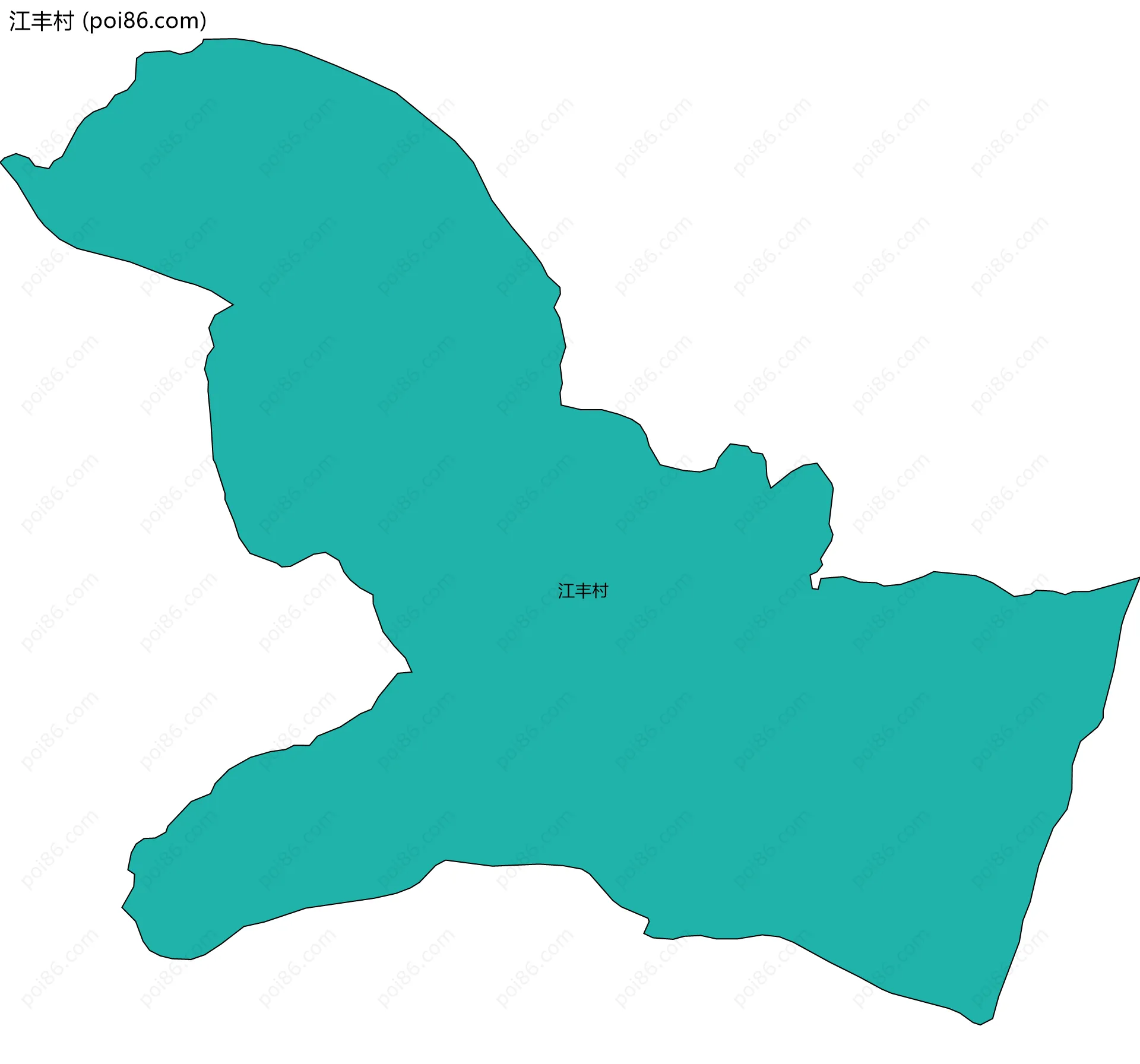 江丰村边界地图