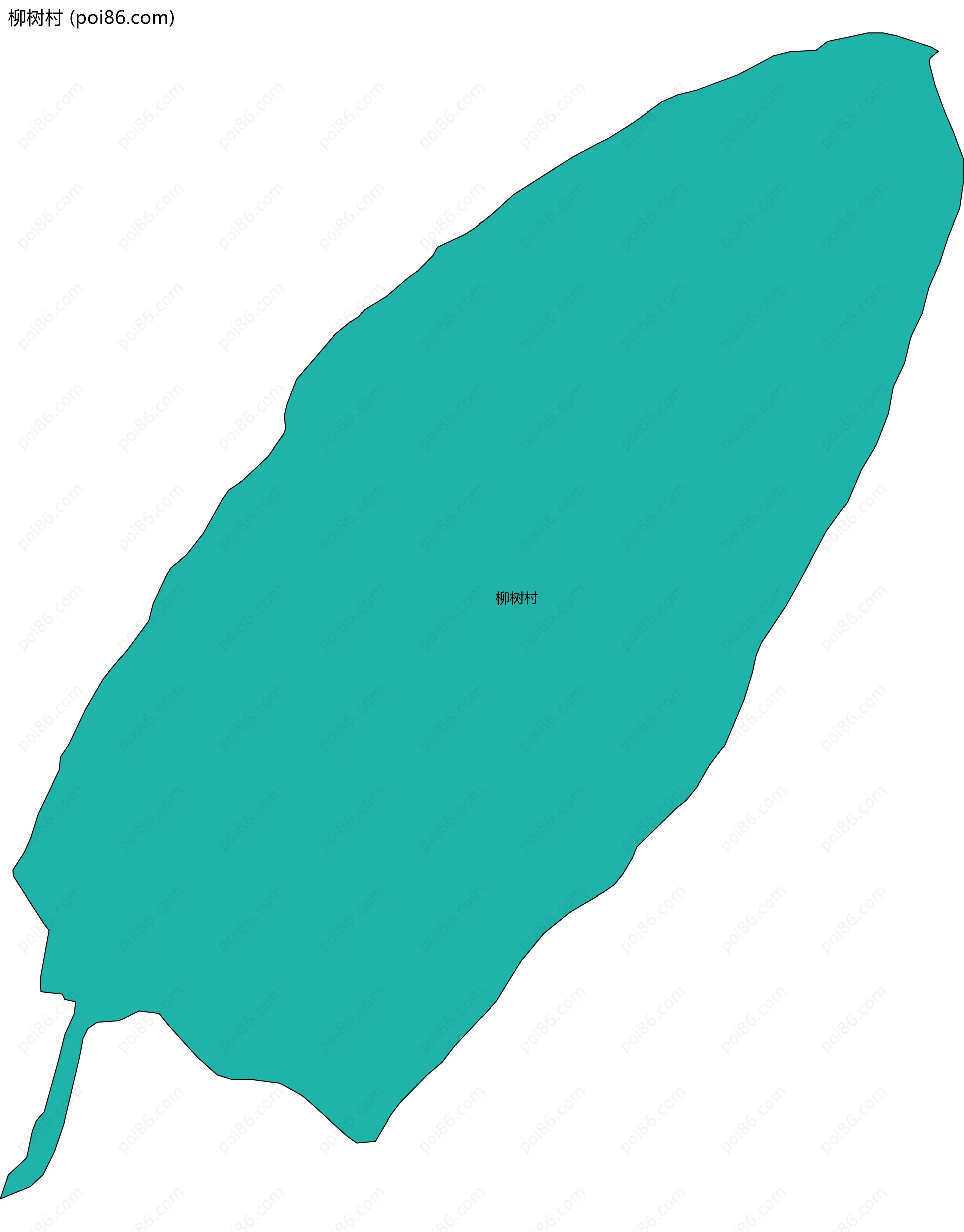 柳树村边界地图