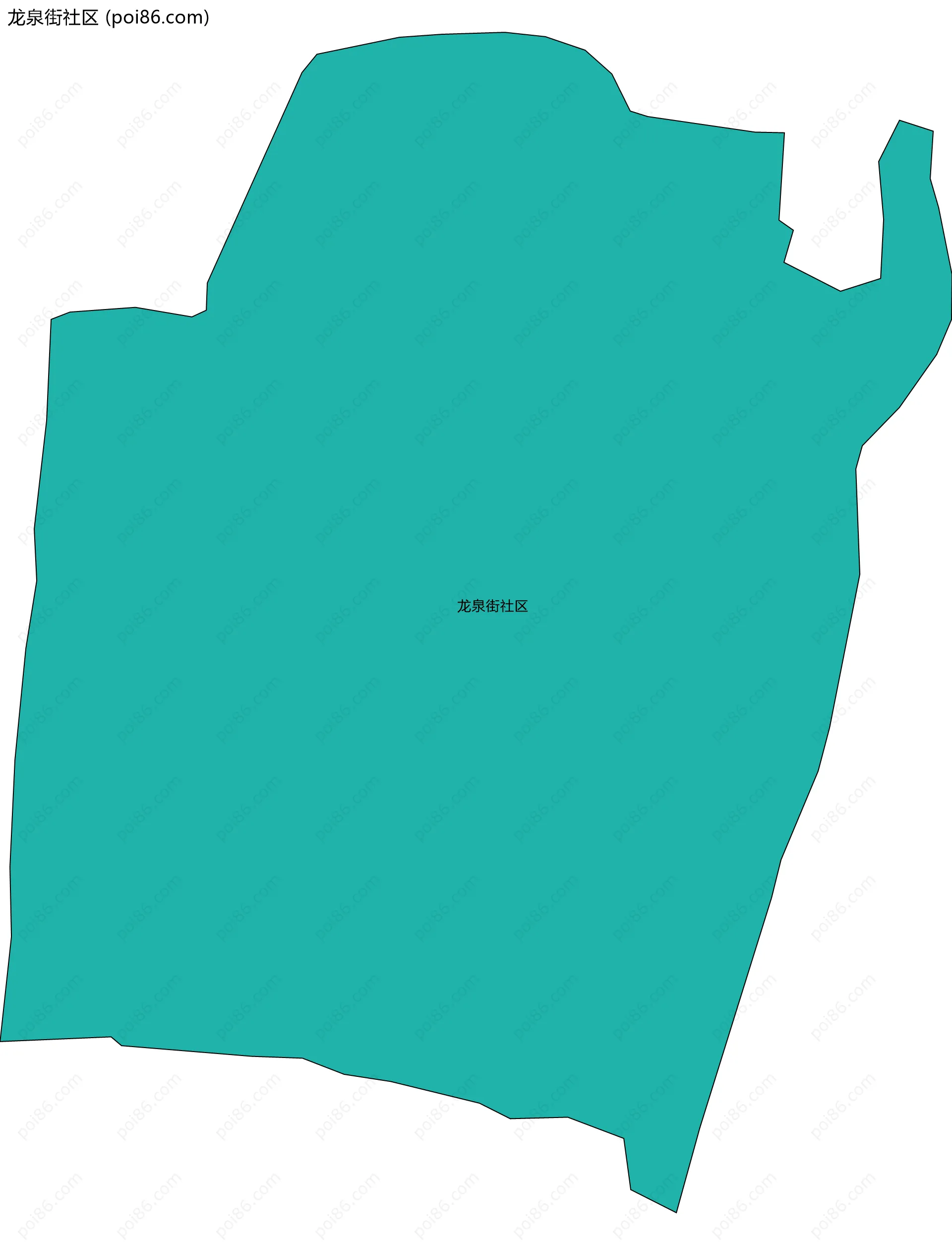 龙泉街社区边界地图