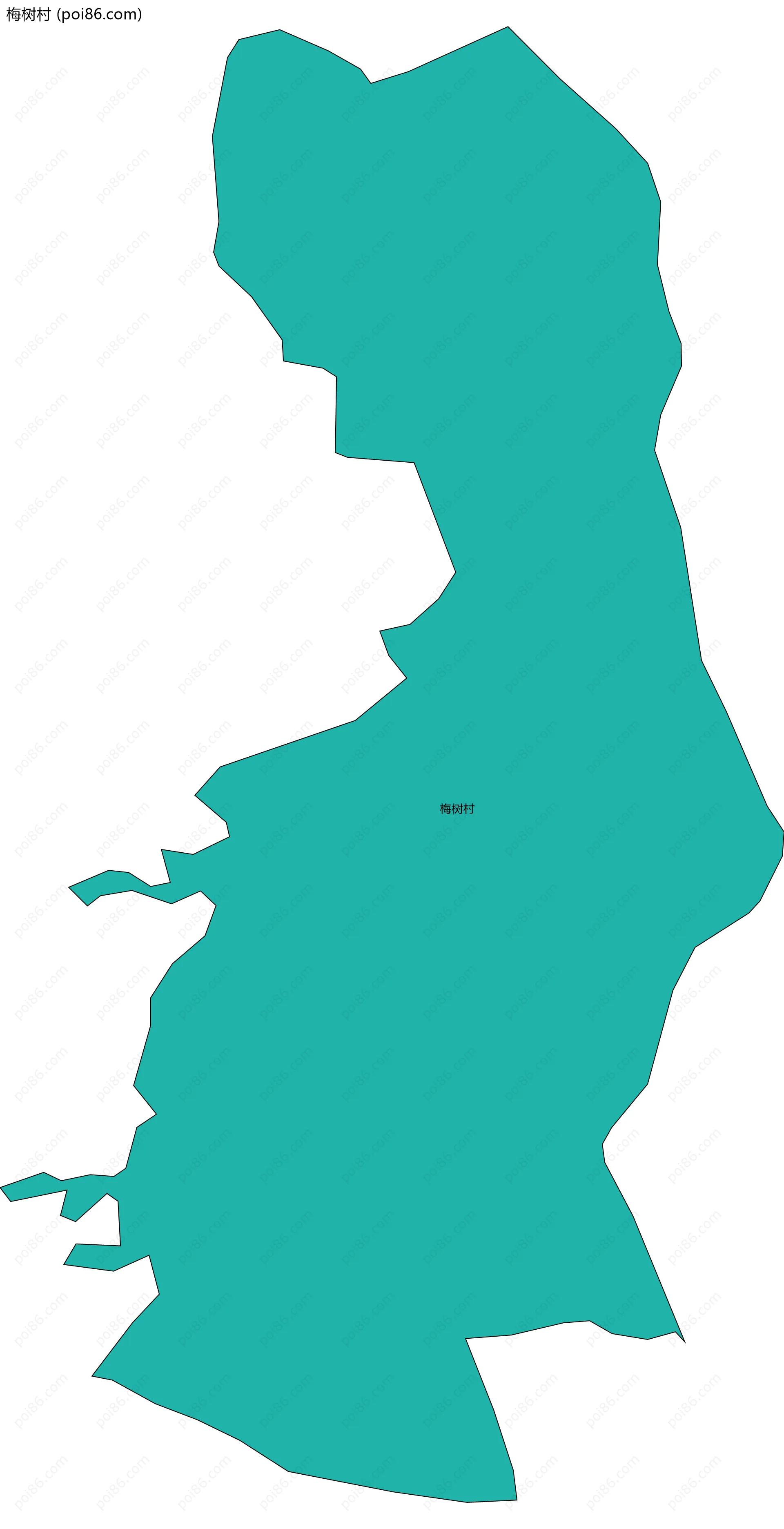 梅树村边界地图