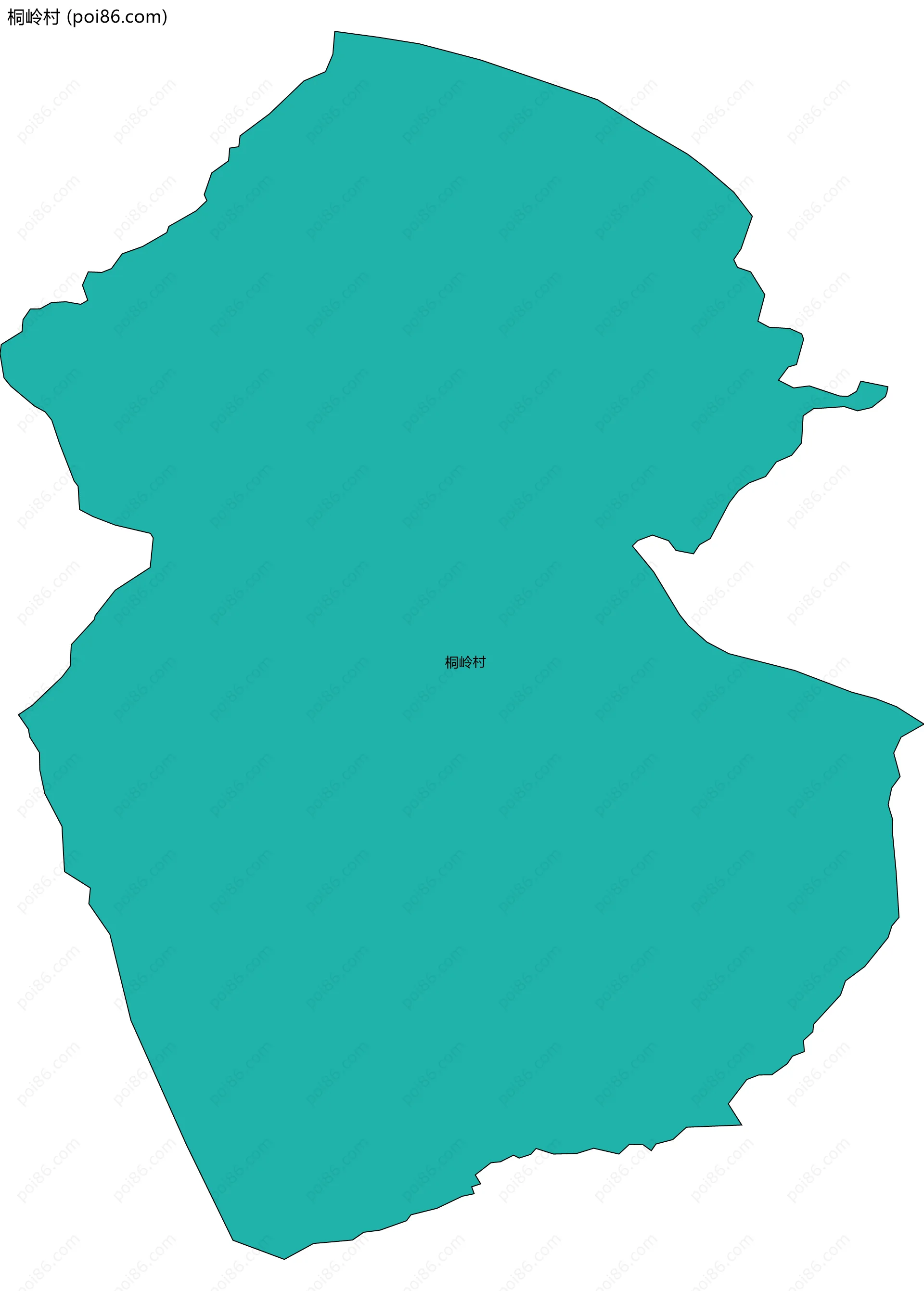 桐岭村边界地图