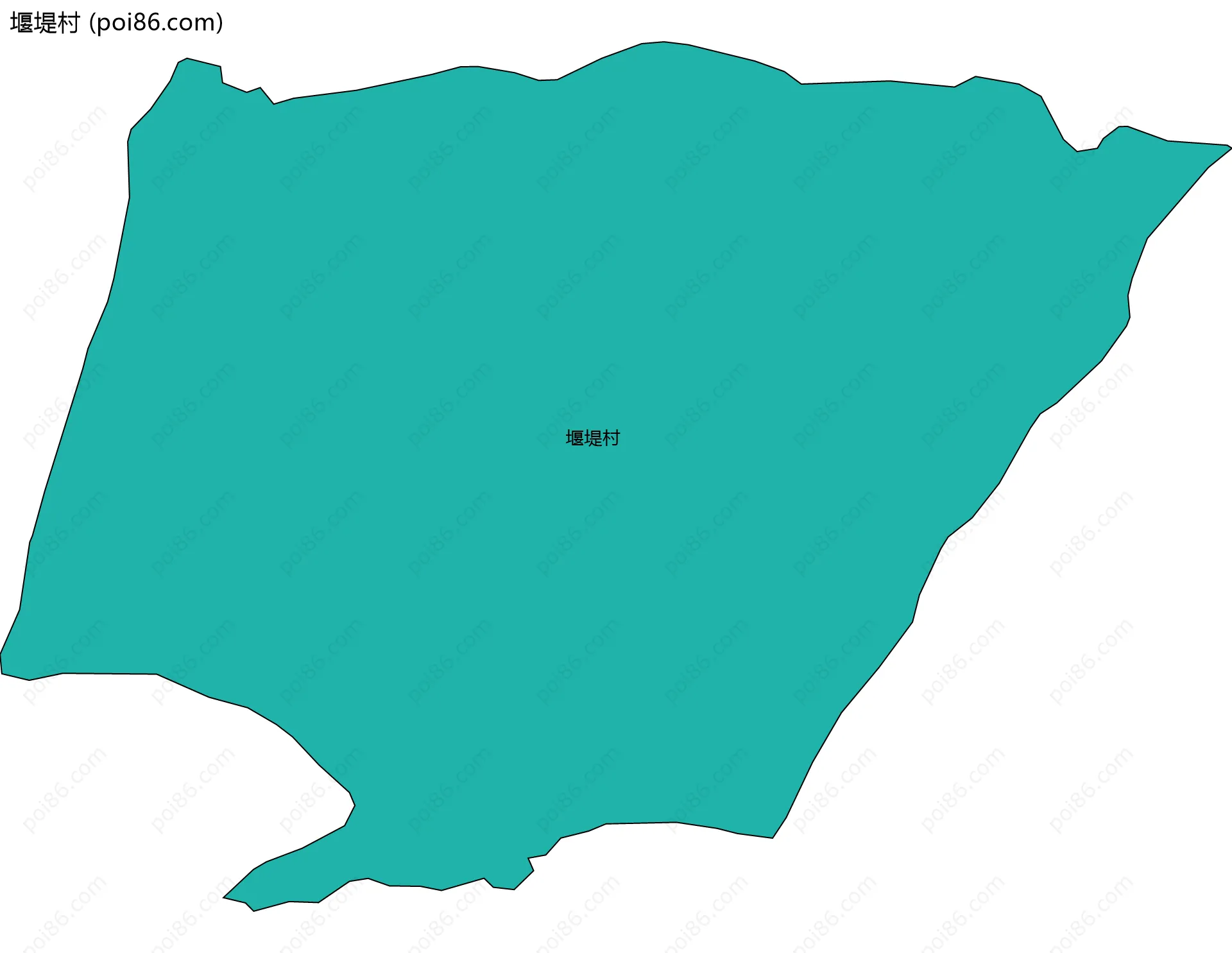 堰堤村边界地图