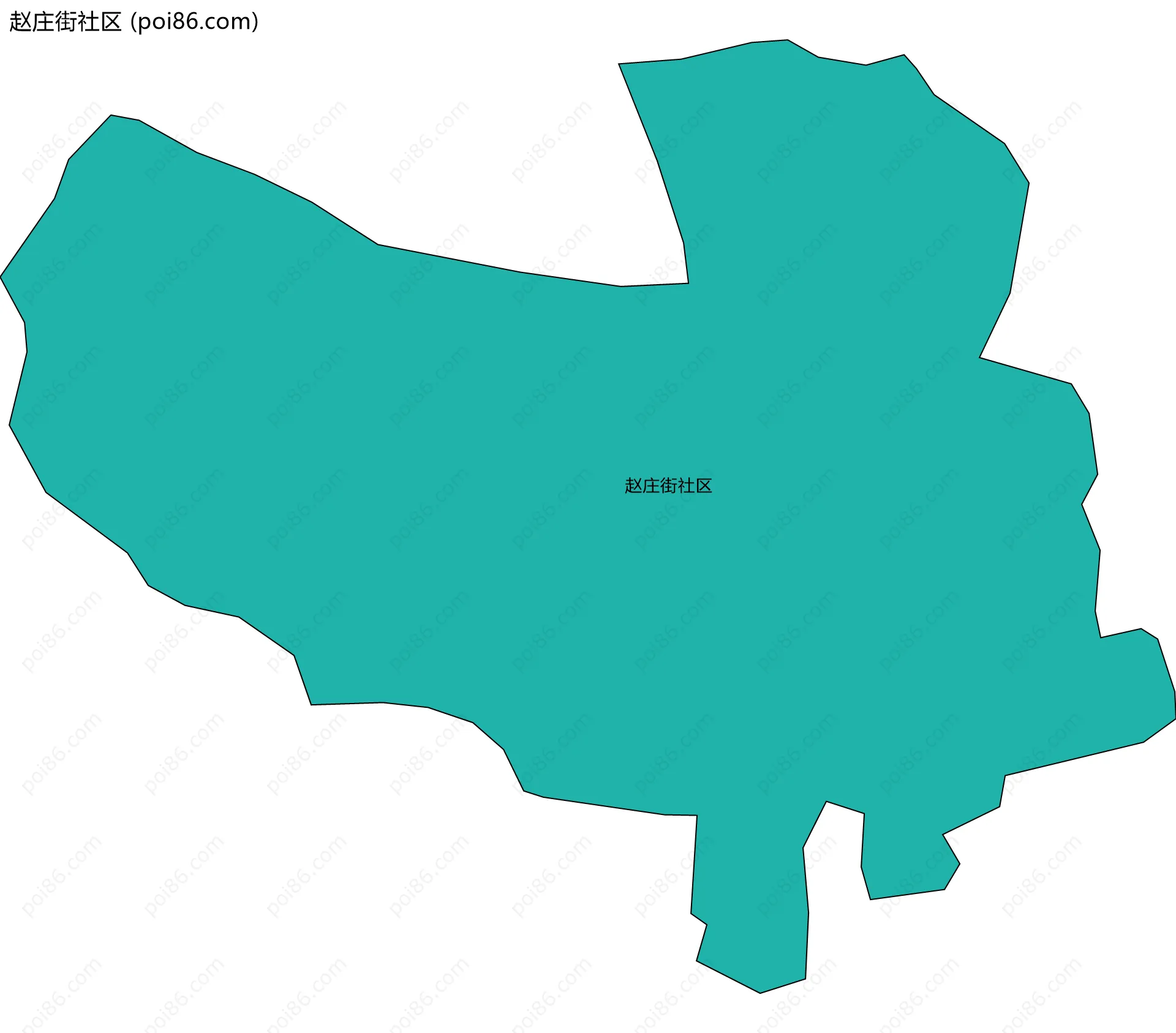 赵庄街社区边界地图