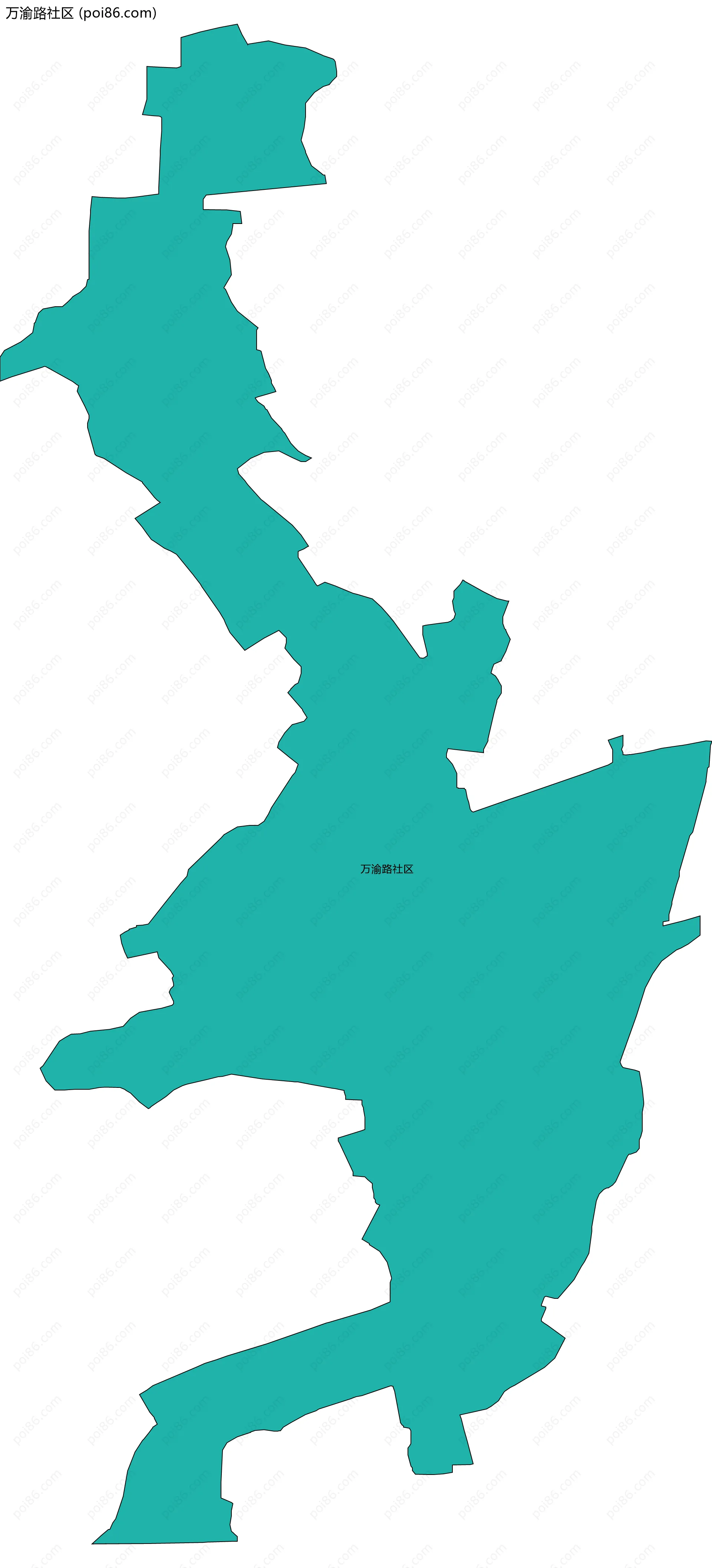 万渝路社区边界地图