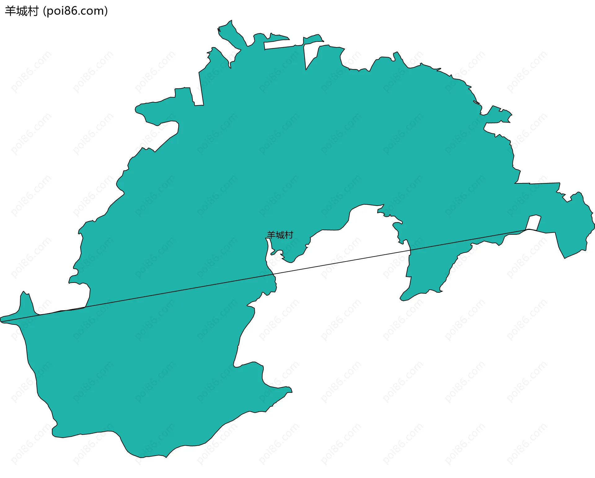 羊城村边界地图