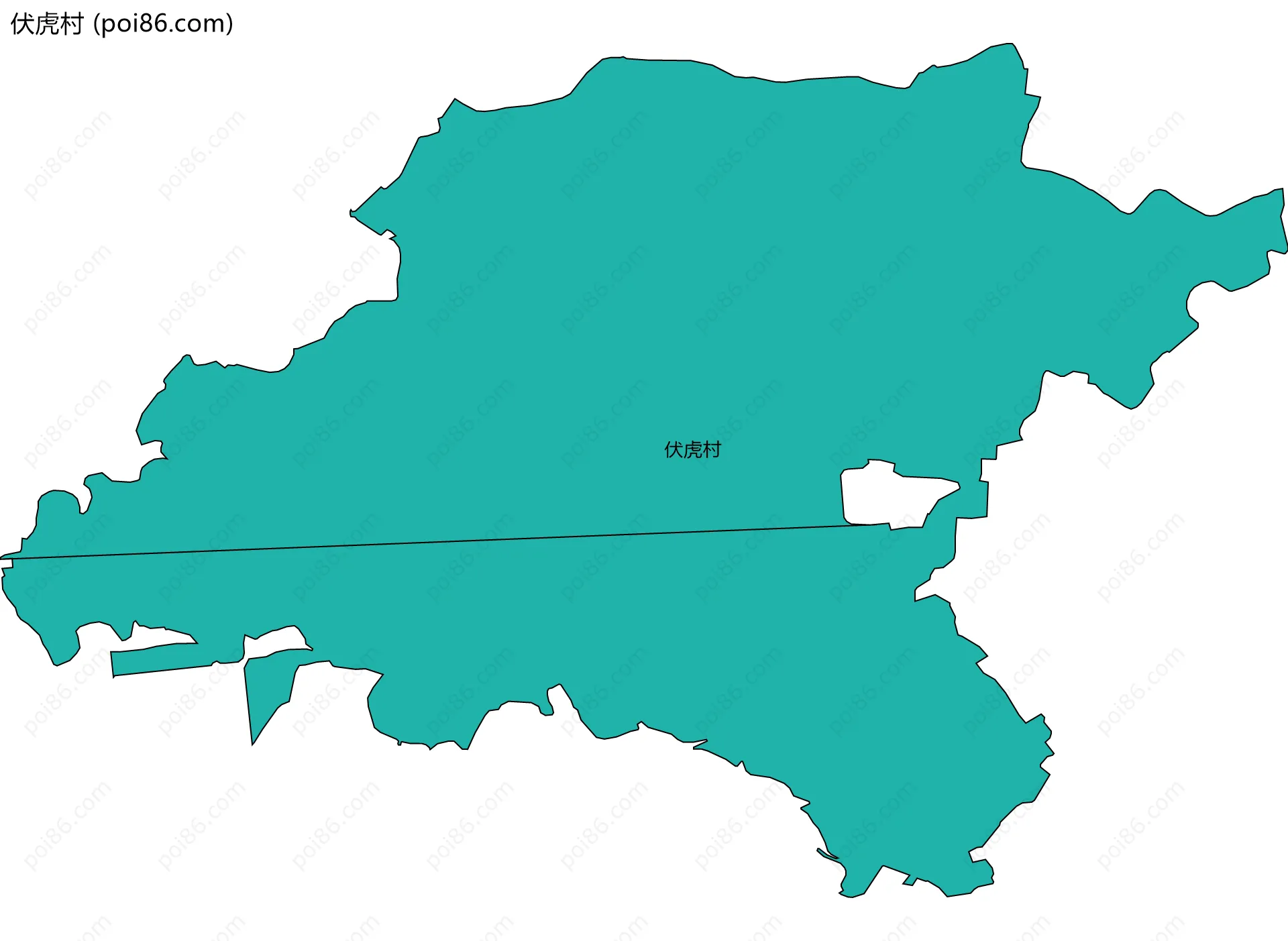 伏虎村边界地图