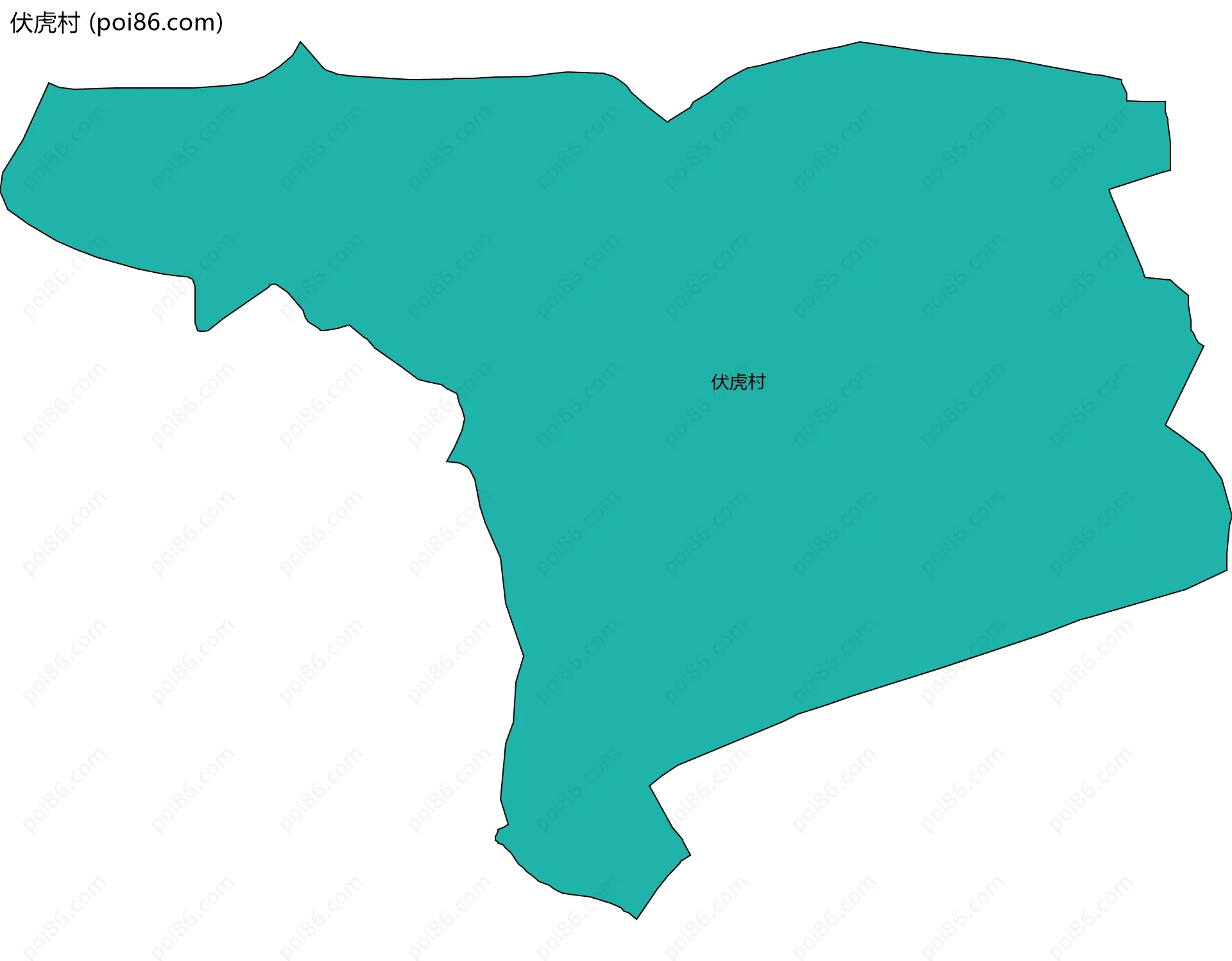 伏虎村边界地图