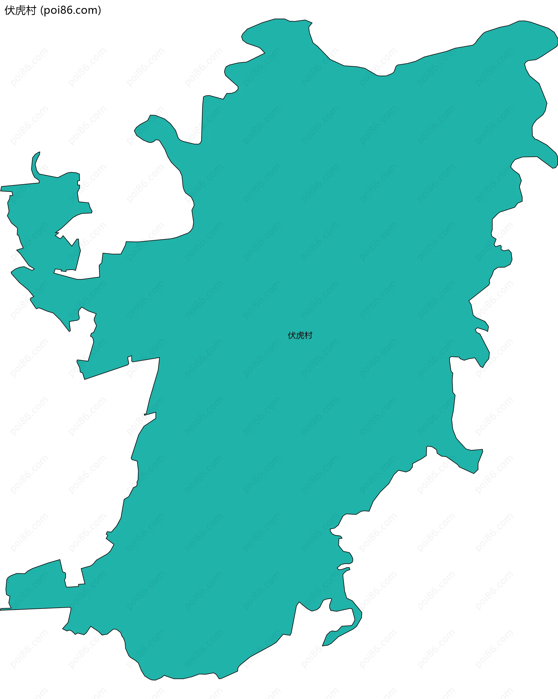 伏虎村边界地图