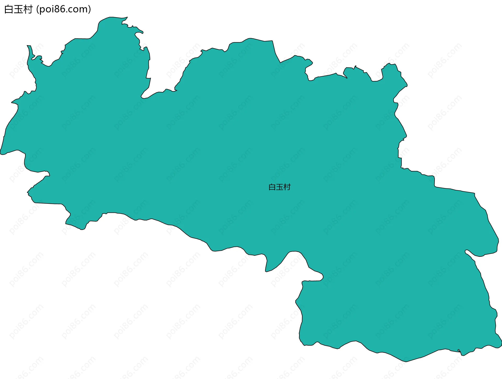 白玉村边界地图