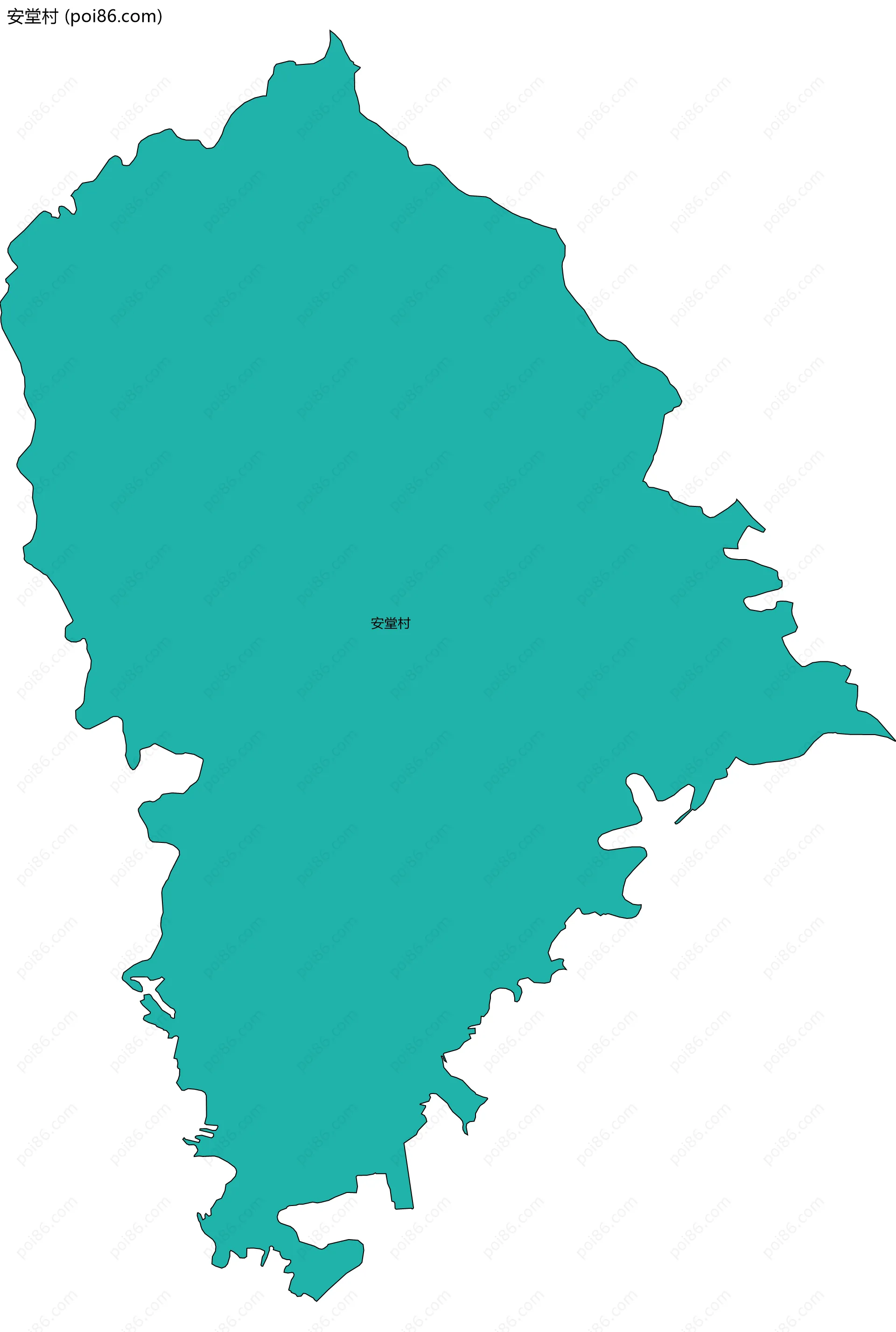 安堂村边界地图