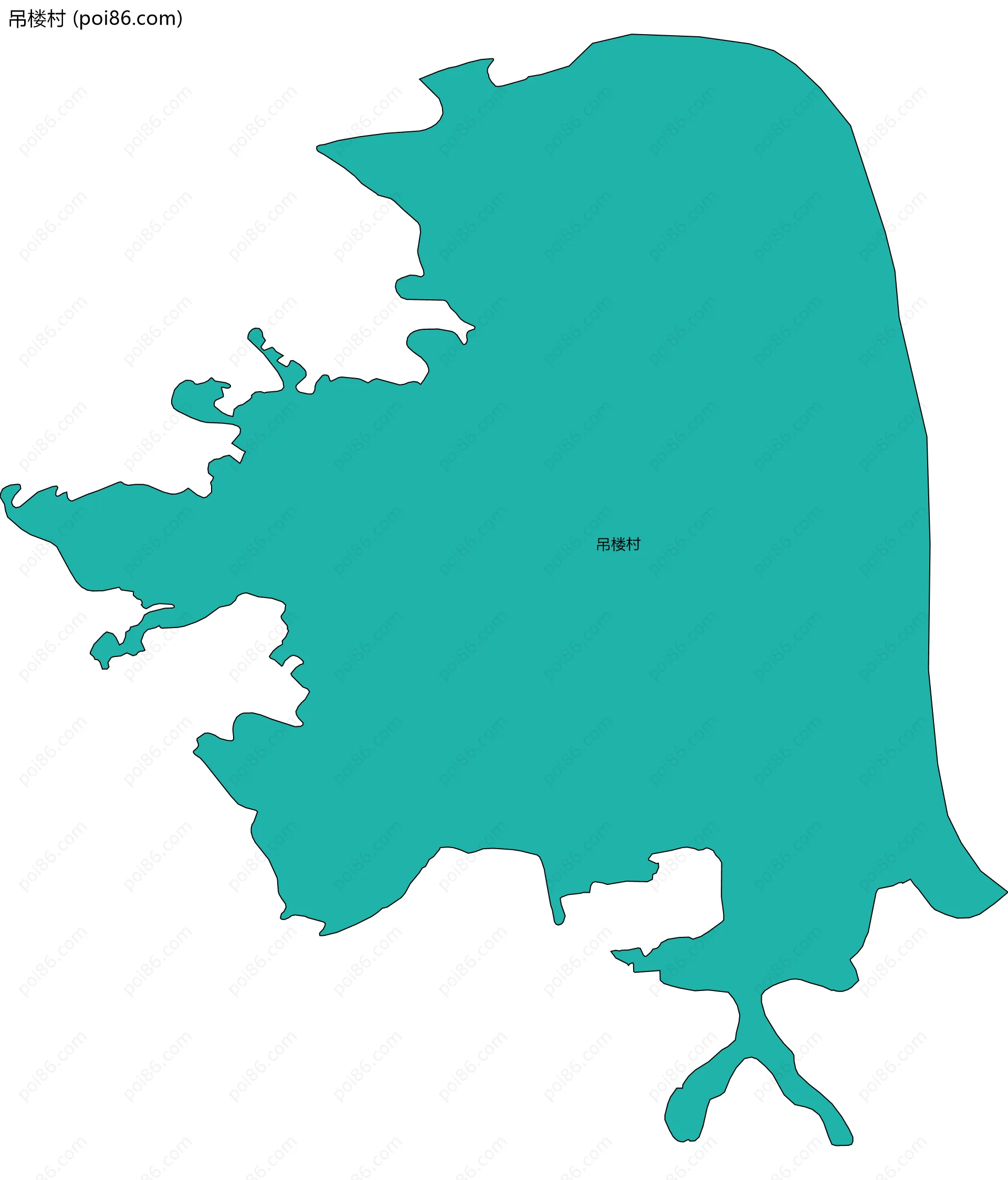 吊楼村边界地图