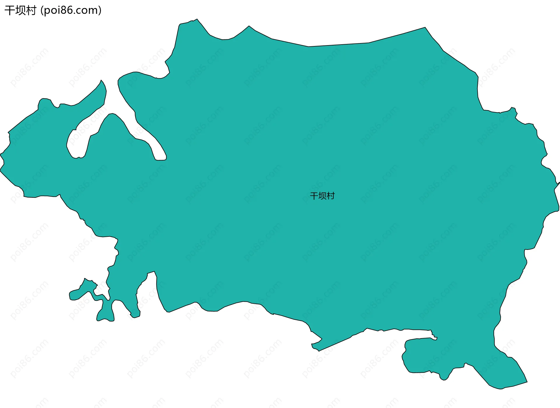 干坝村边界地图