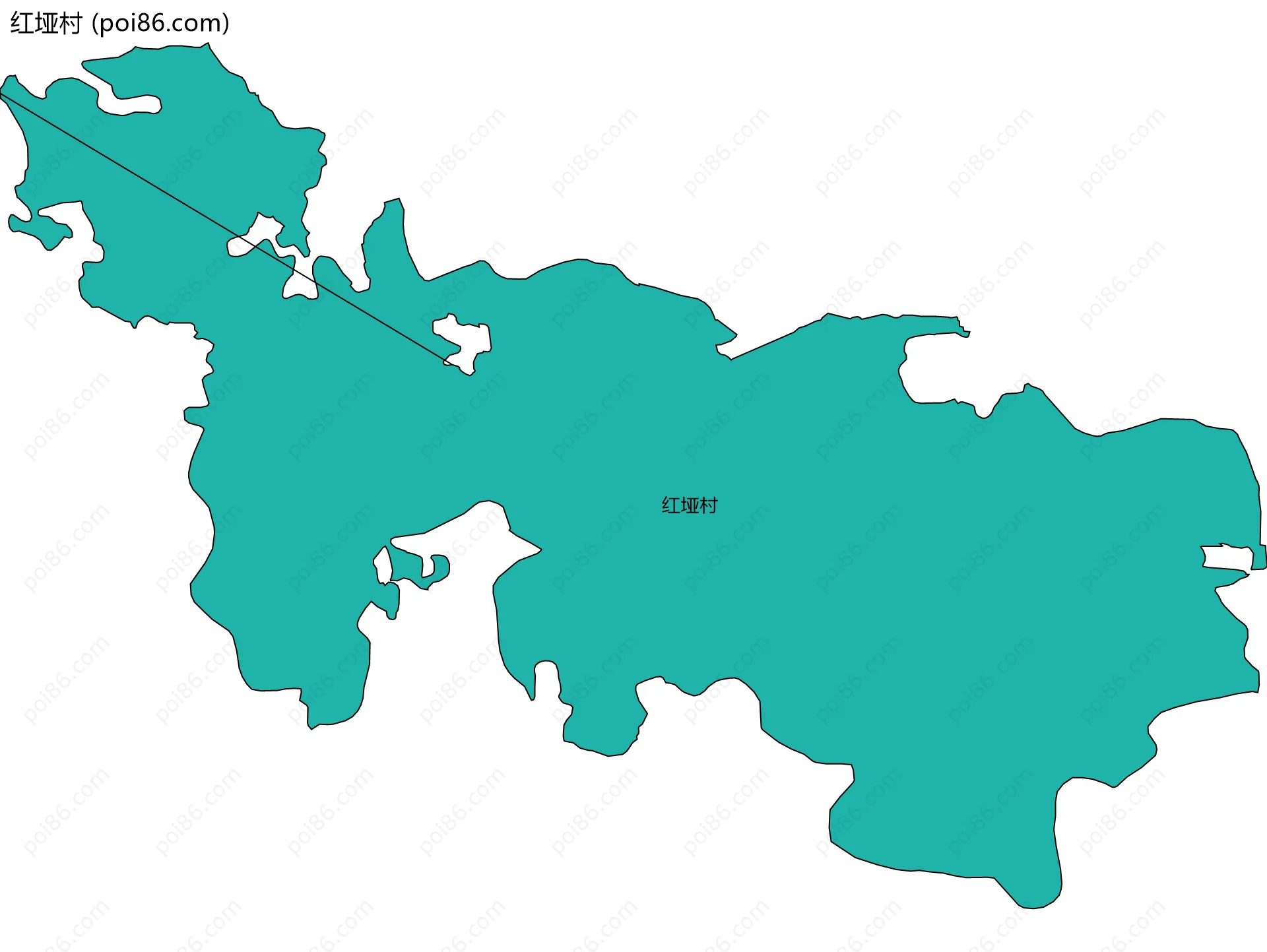 红垭村边界地图